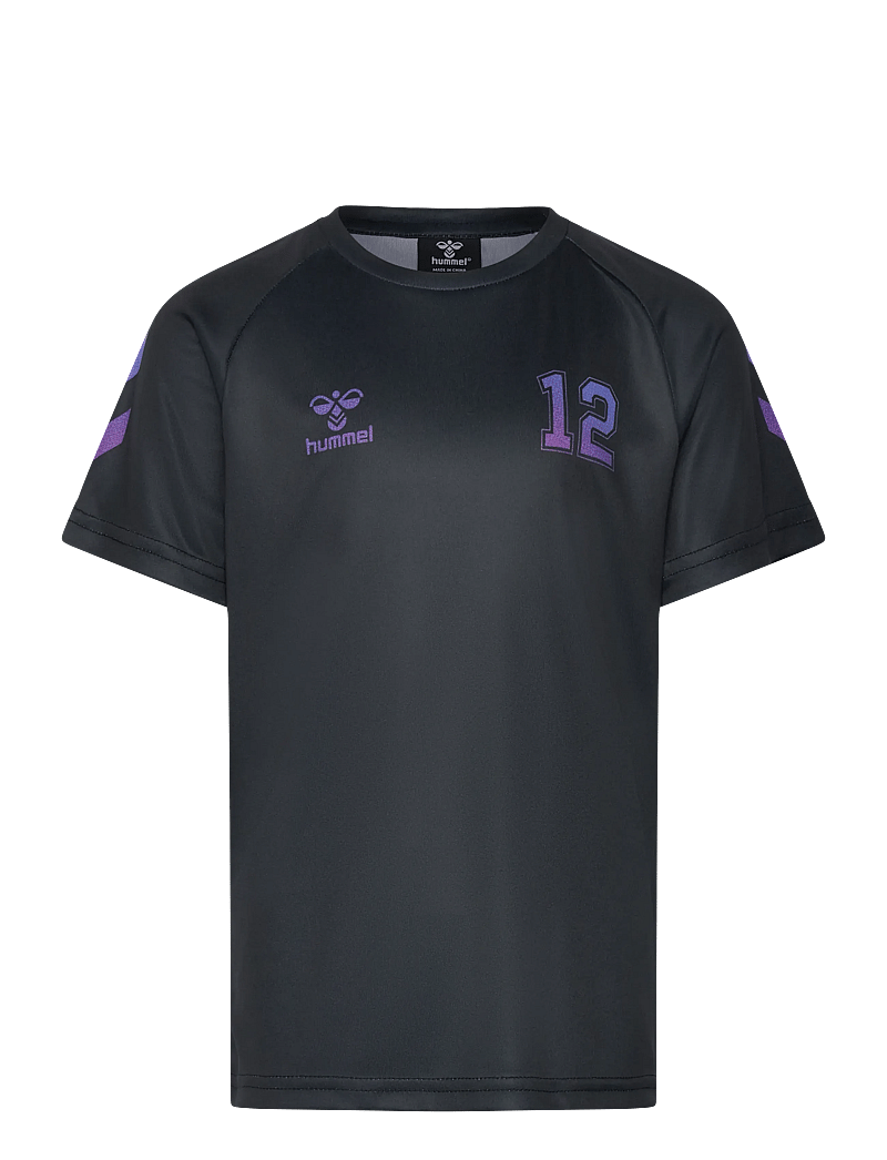 Hummel - hmlSHIMMER T-SHIRT S/S - sporta topi - black/cayenne - 1