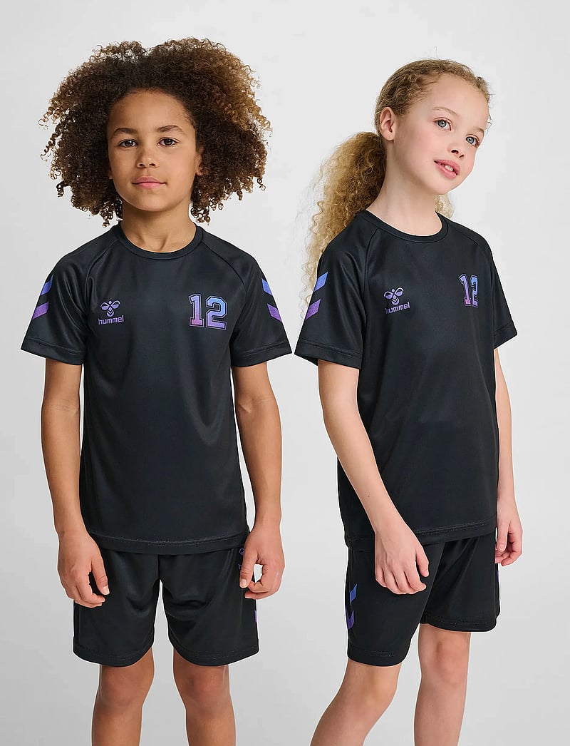 Hummel - hmlSHIMMER T-SHIRT S/S - sporta topi - black/cayenne - 0