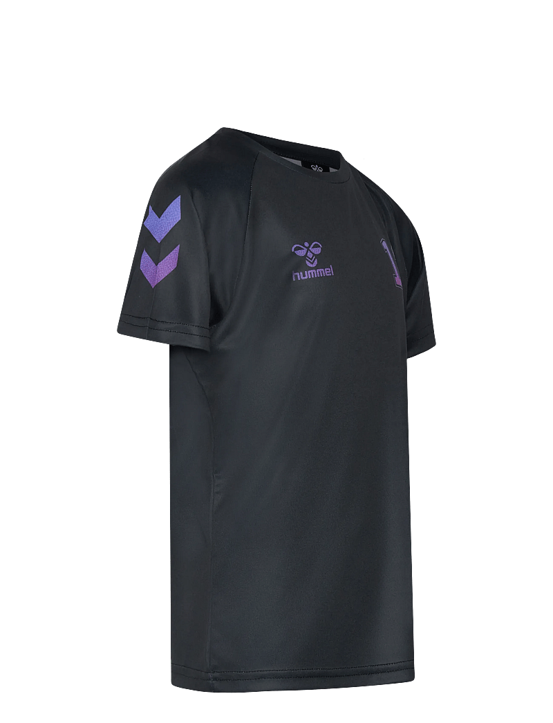 Hummel - hmlSHIMMER T-SHIRT S/S - sporta topi - black/cayenne - 4