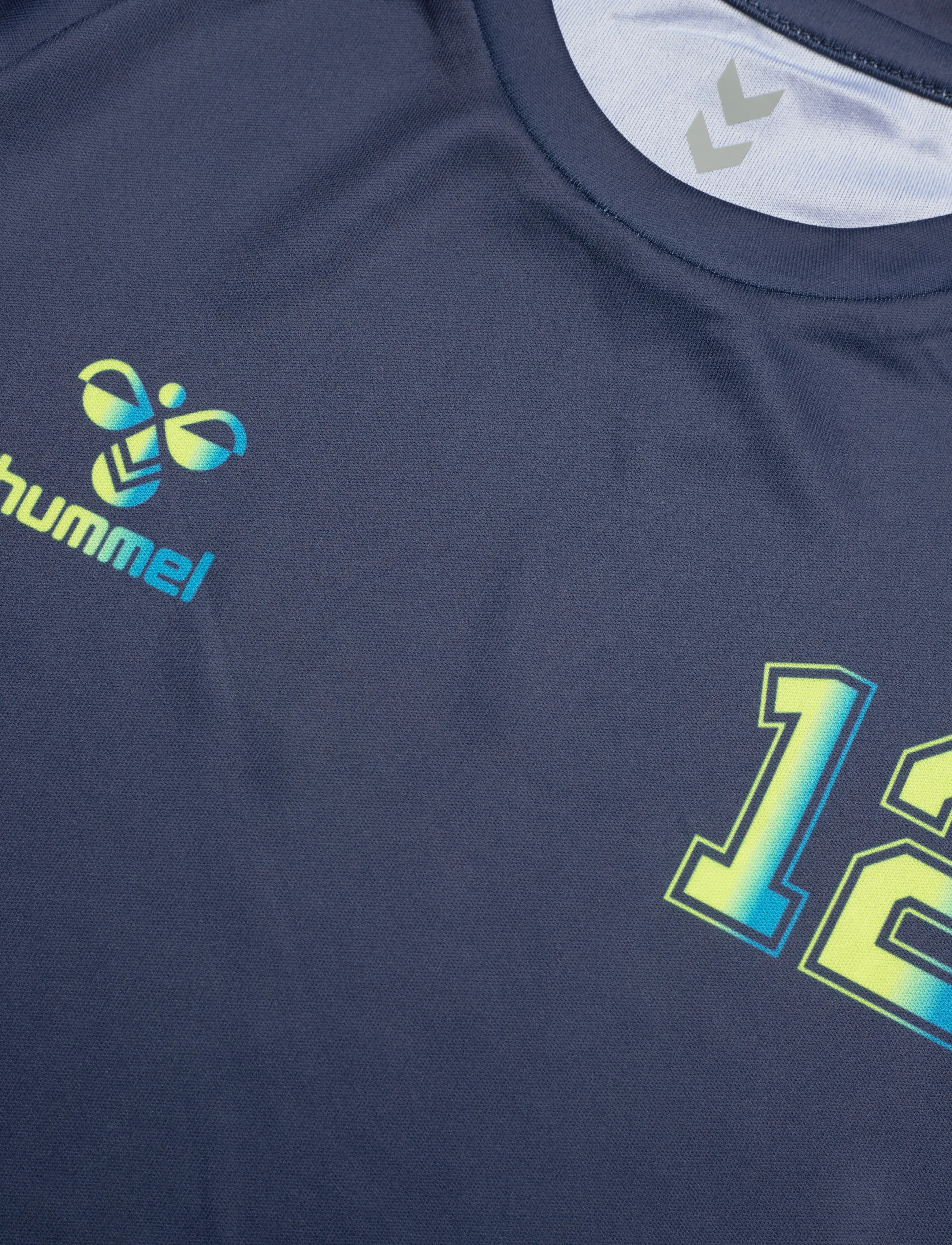 Hummel - hmlSHIMMER T-SHIRT S/S - sporditopid - dress blues/limeade - 2