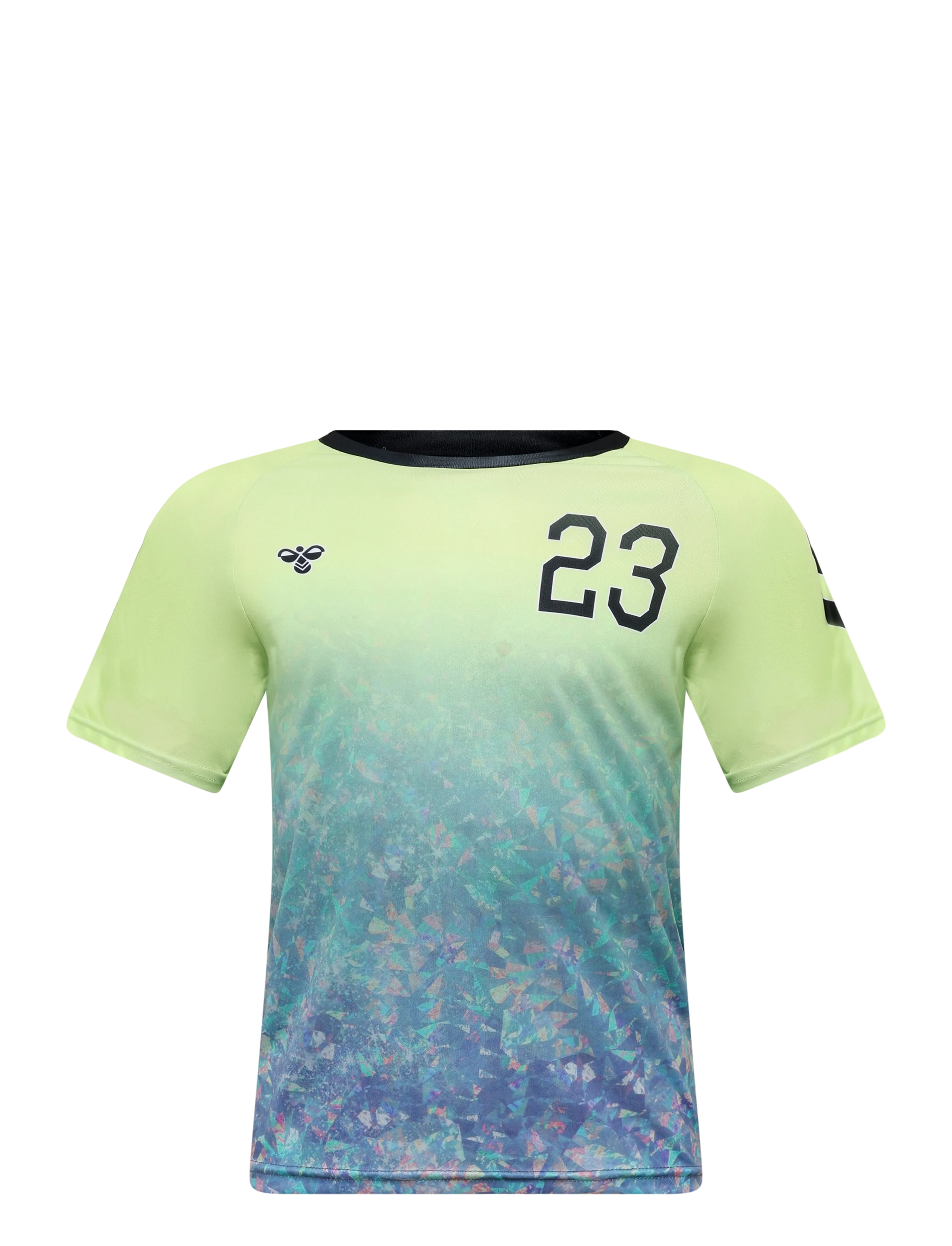Hummel hmlSHIMMER T-SHIRT S/S - Kläder - SHADOW LIME/BLACK / green