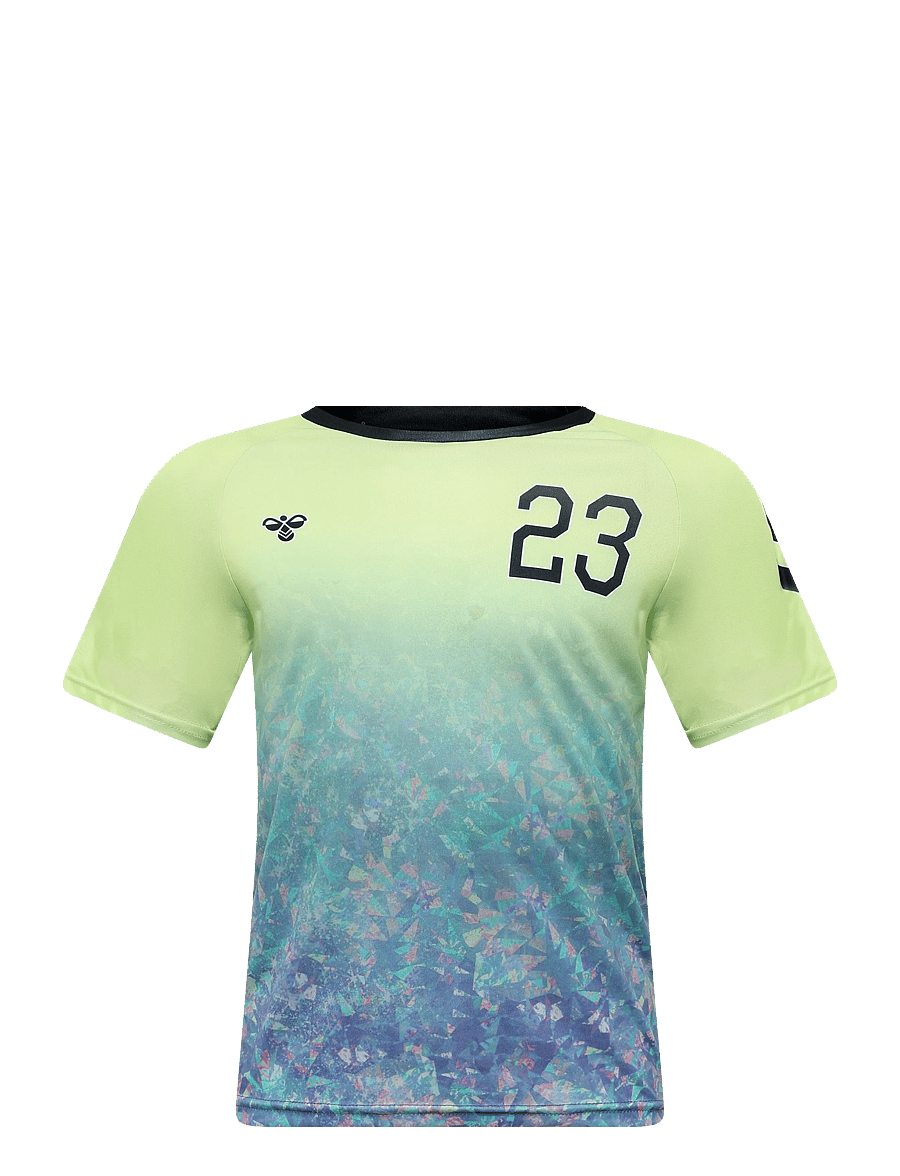 Hummel - hmlSHIMMER T-SHIRT S/S - sportoberteile - shadow lime/black - 0