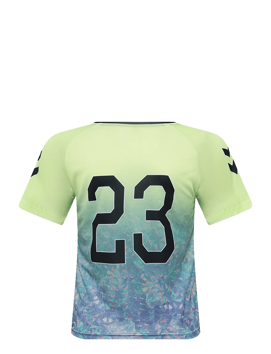 Hummel - hmlSHIMMER T-SHIRT S/S - sportoberteile - shadow lime/black - 1