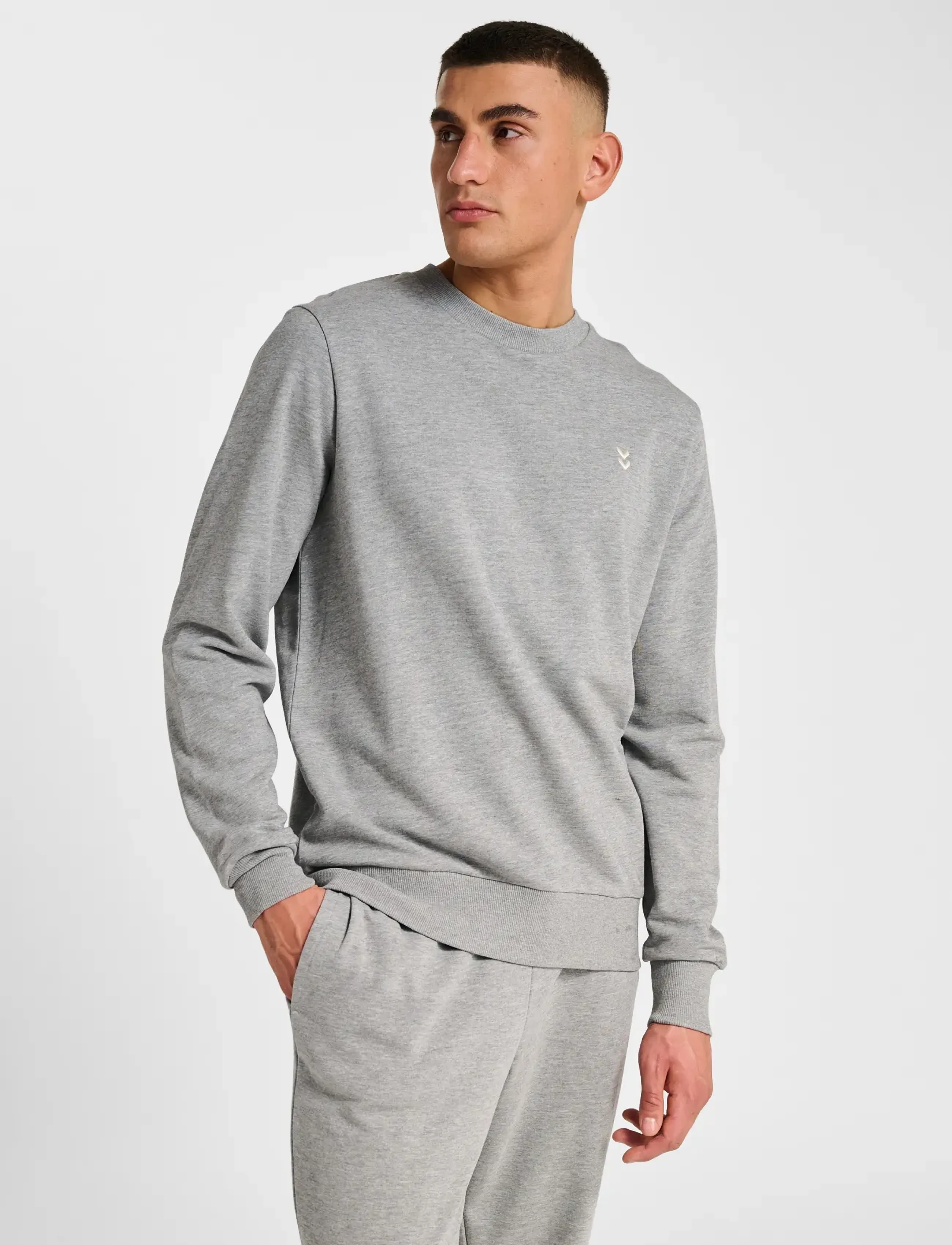 Hummel - hmlPULSE SWEAT CREWNECK - sweatshirts - grey melange - 0