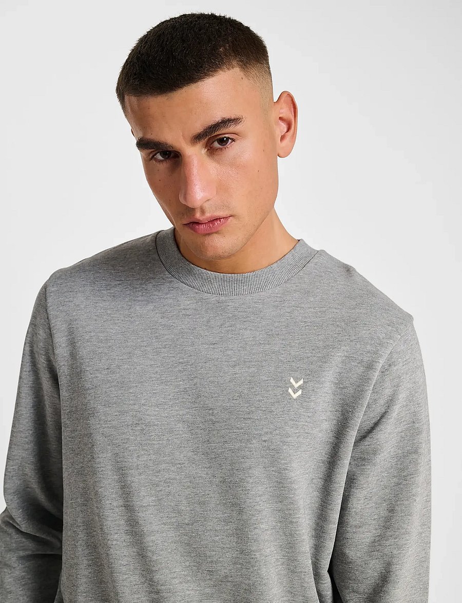 Hummel - hmlPULSE SWEAT CREWNECK - sweatshirts - grey melange - 4