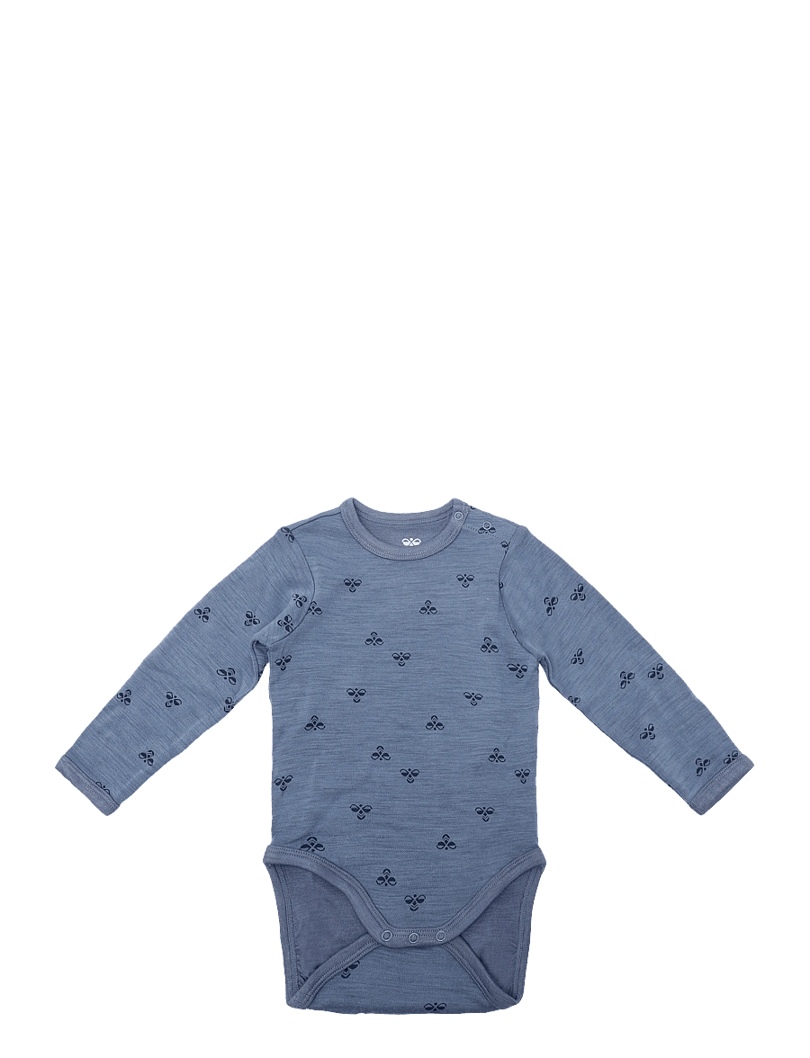 Hummel - hmlMINI WOOL BODY L/S - beebi alusriided - flint stone - 0