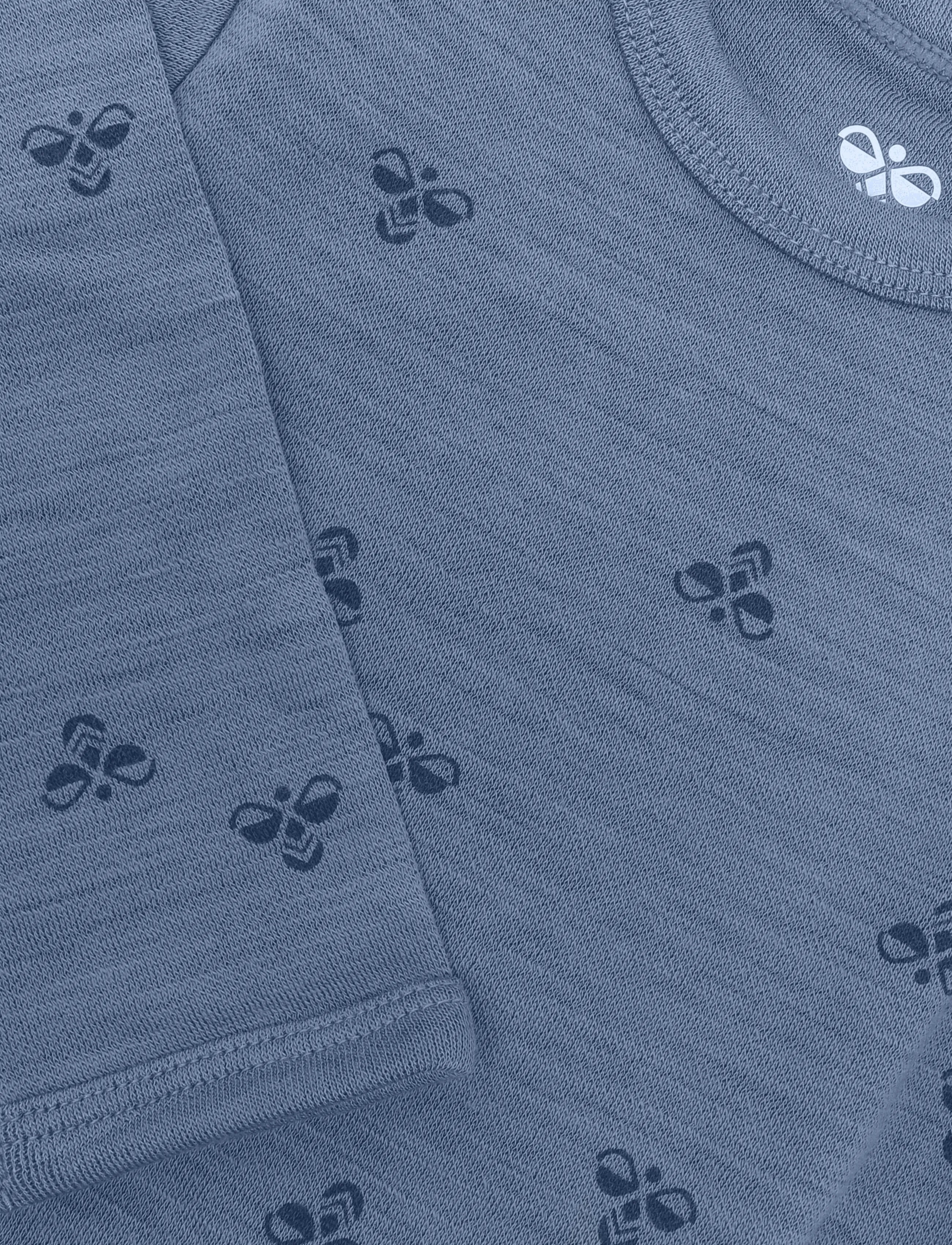 Hummel - hmlMINI WOOL BODY L/S - uldundertøj baby - flint stone - 2