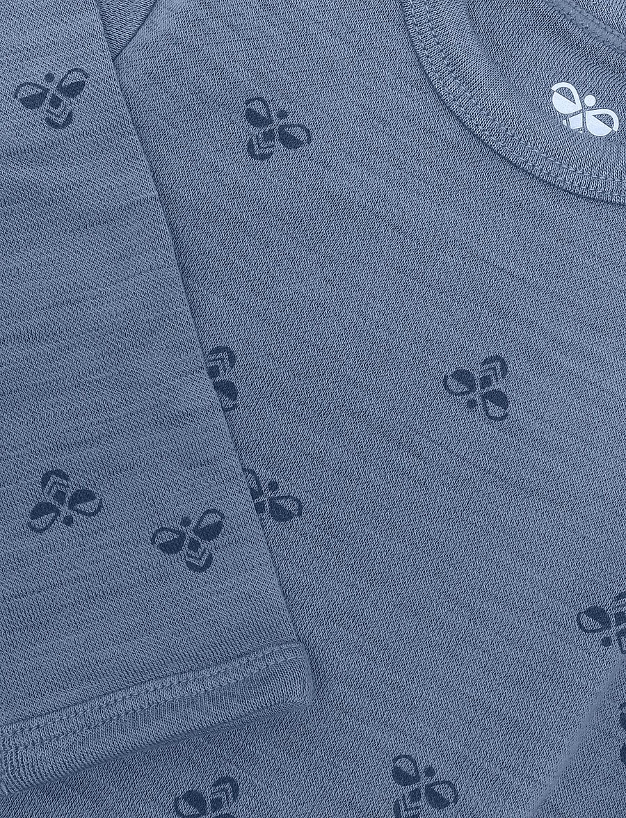 Hummel - hmlMINI WOOL BODY L/S - beebi alusriided - flint stone - 2