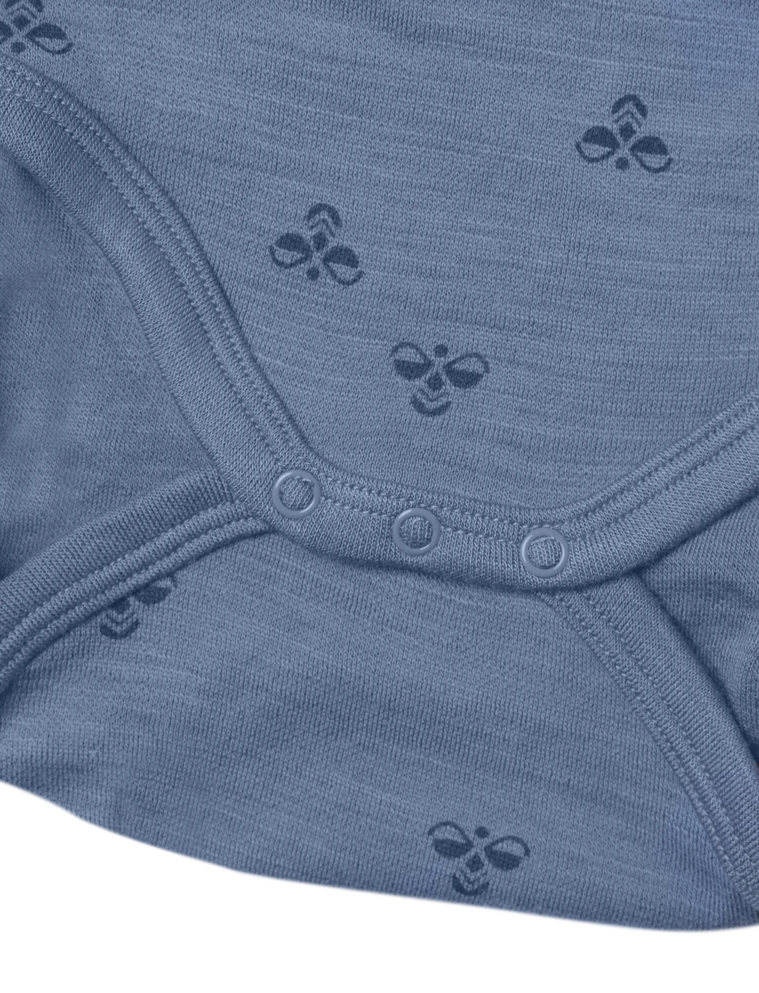 Hummel - hmlMINI WOOL BODY L/S - uldundertøj baby - flint stone - 3