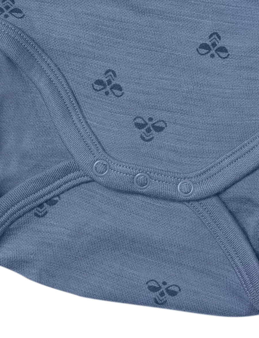 Hummel - hmlMINI WOOL BODY L/S - beebi alusriided - flint stone - 3