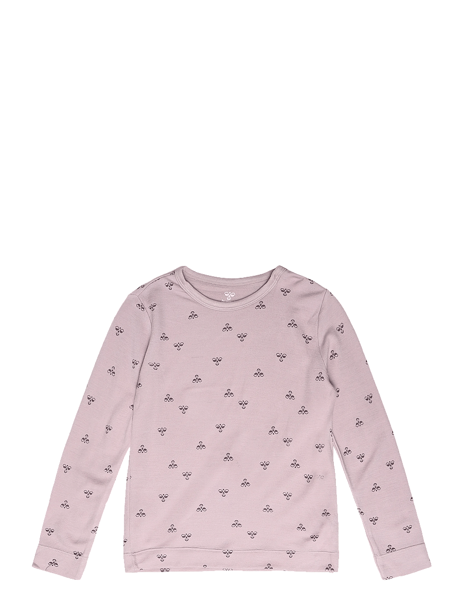 Hummel - hmlMINI WOOL T-SHIRT L/S - långärmade t-shirts - cloud gray - 0
