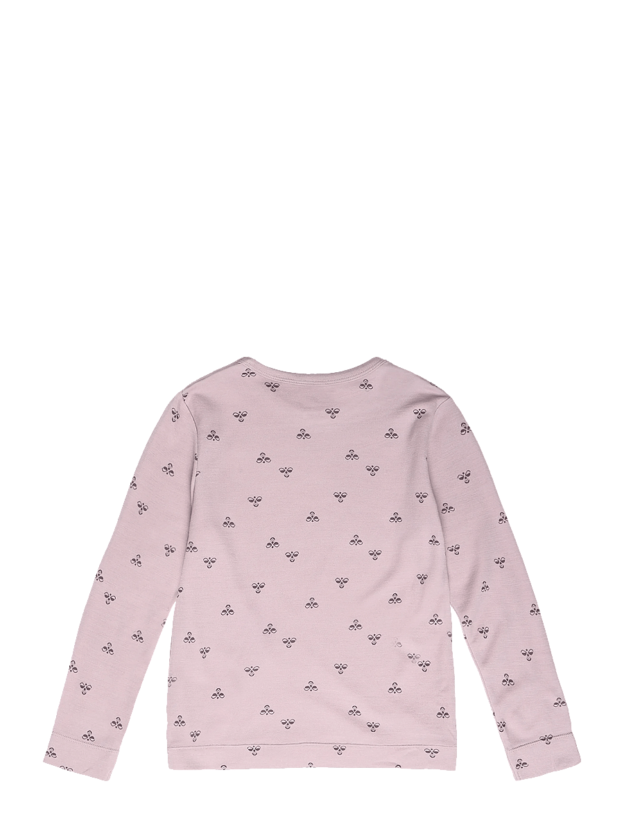 Hummel - hmlMINI WOOL T-SHIRT L/S - långärmade t-shirts - cloud gray - 1