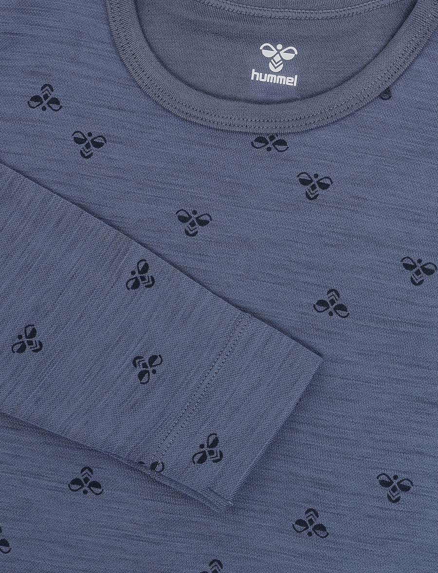 Hummel - hmlMINI WOOL T-SHIRT L/S - langärmelig - flint stone - 2