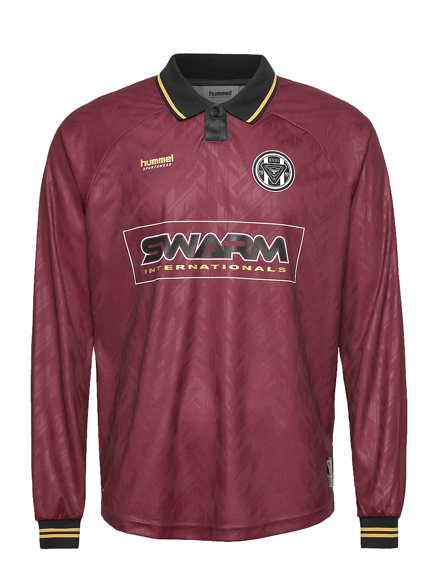 Hummel - hmlLOOSE BAY SOCCER JERSEY L/S - fodboldtrøjer - syrah - 0
