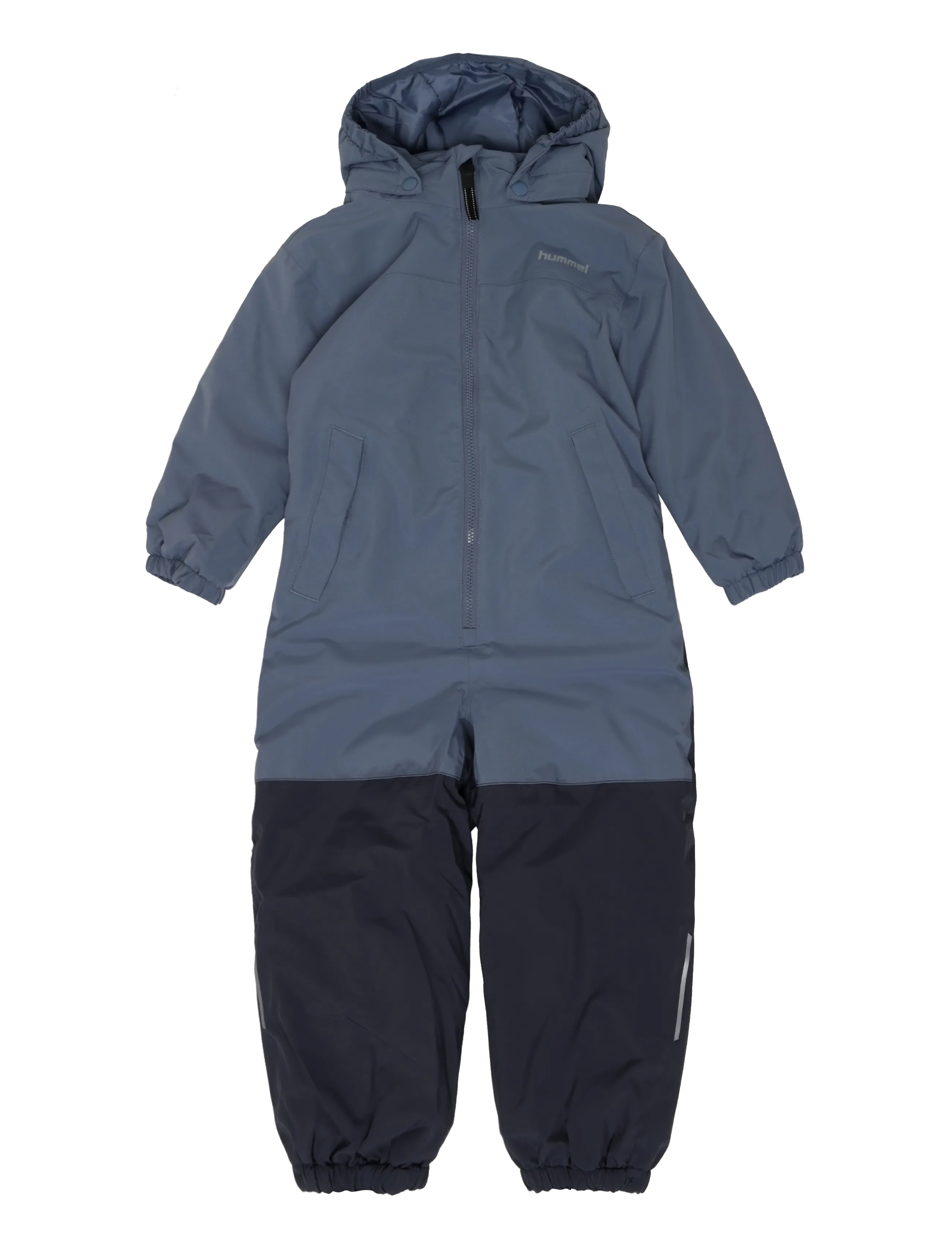 Hummel hmlJR BLOCK SNOWSUIT WP - Overtøj - FLINT STONE / blue