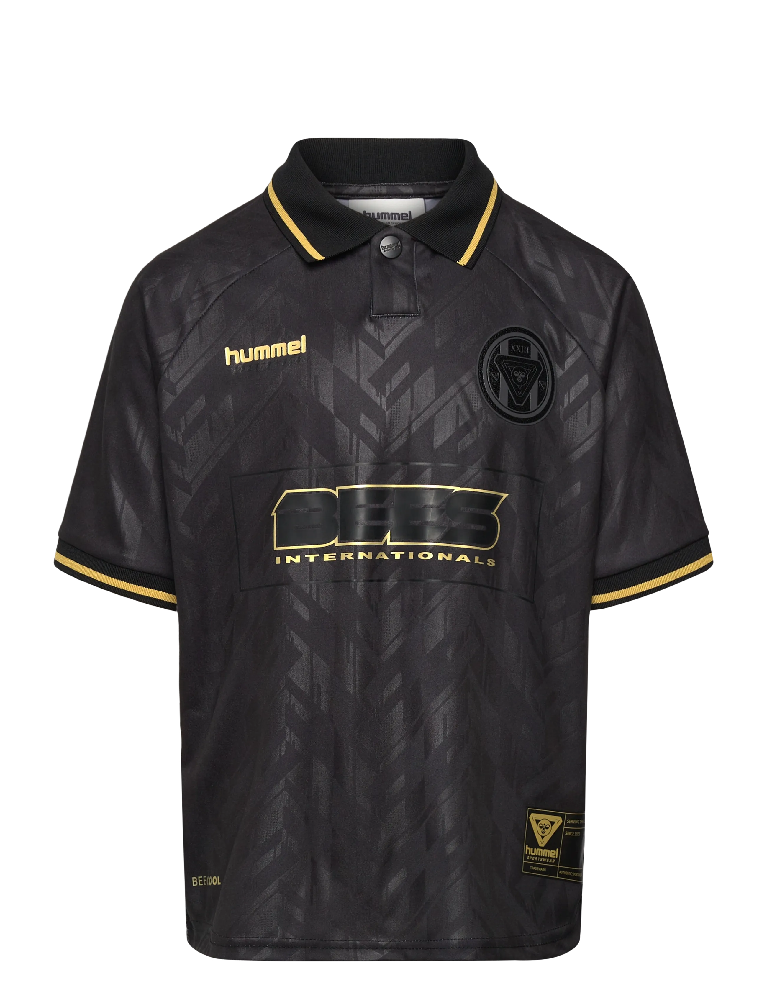 Hummel Hmljr Loose Bay Soccer Jersey S/S, Børn, Kortærmet Fodboldtrøje, Sort, Str: 104