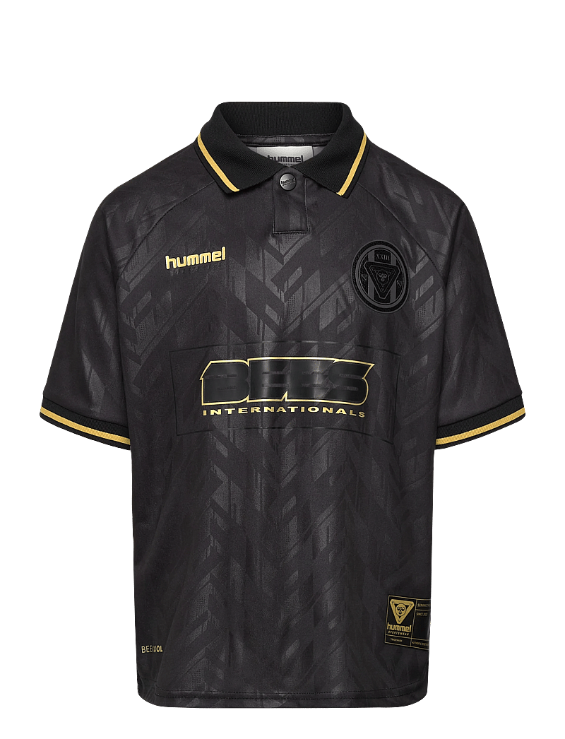 Hummel - hmlJR LOOSE BAY SOCCER JERSEY S/S - sports tops - black - 0