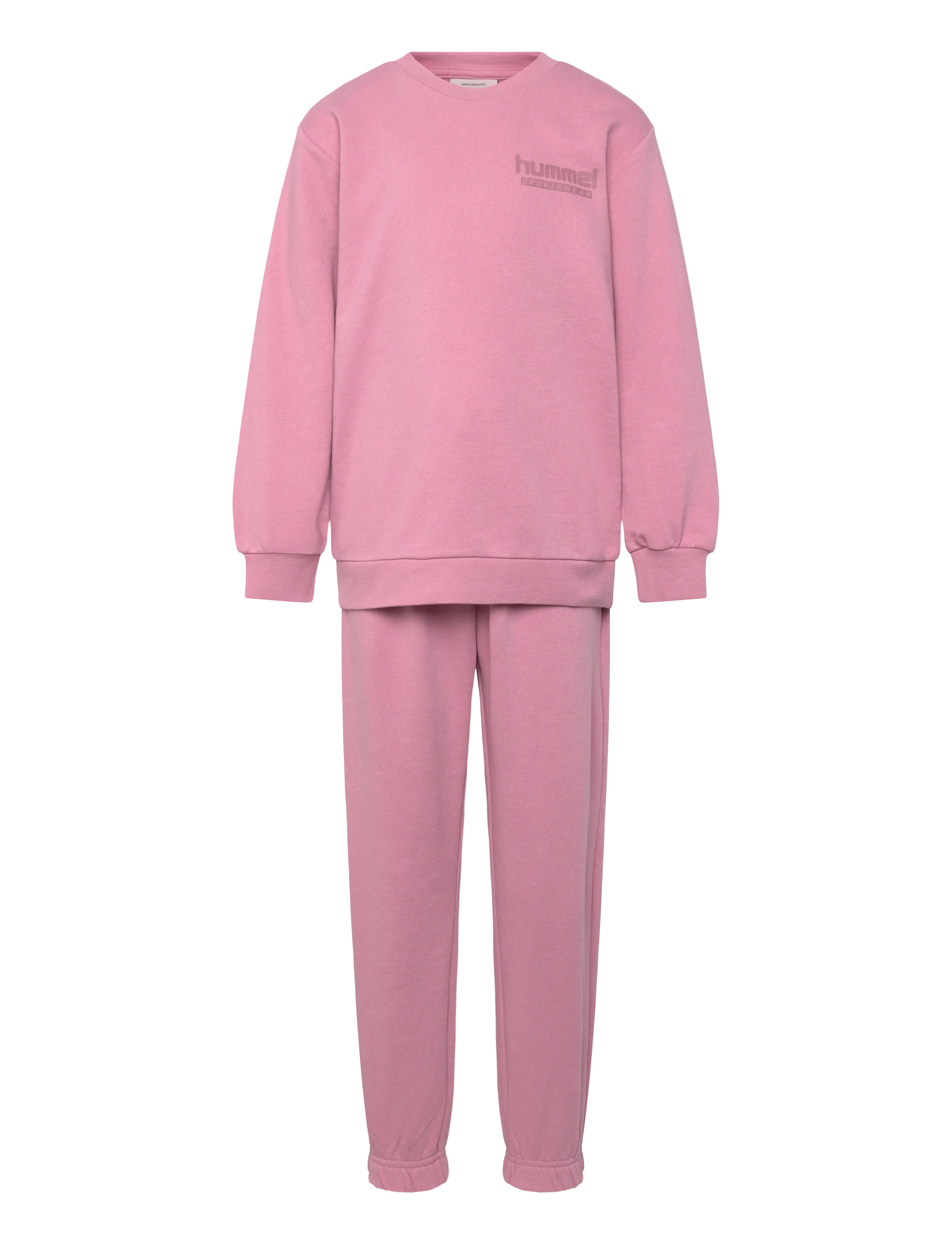 Hummel Hmljr Base Sweat Set, Børn, Sweat Sæt, Pink, Str: 152