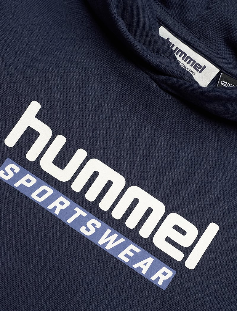 Hummel - hmlJR LOGO HOODIE - huvtröjor - dress blues - 4