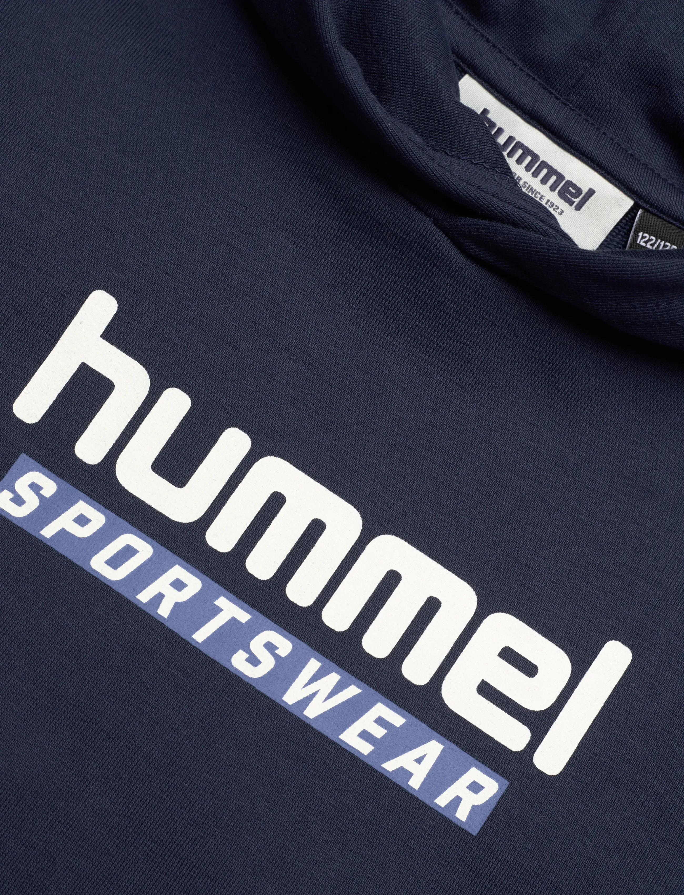Hummel - hmlJR LOGO HOODIE - hoodies - dress blues - 4