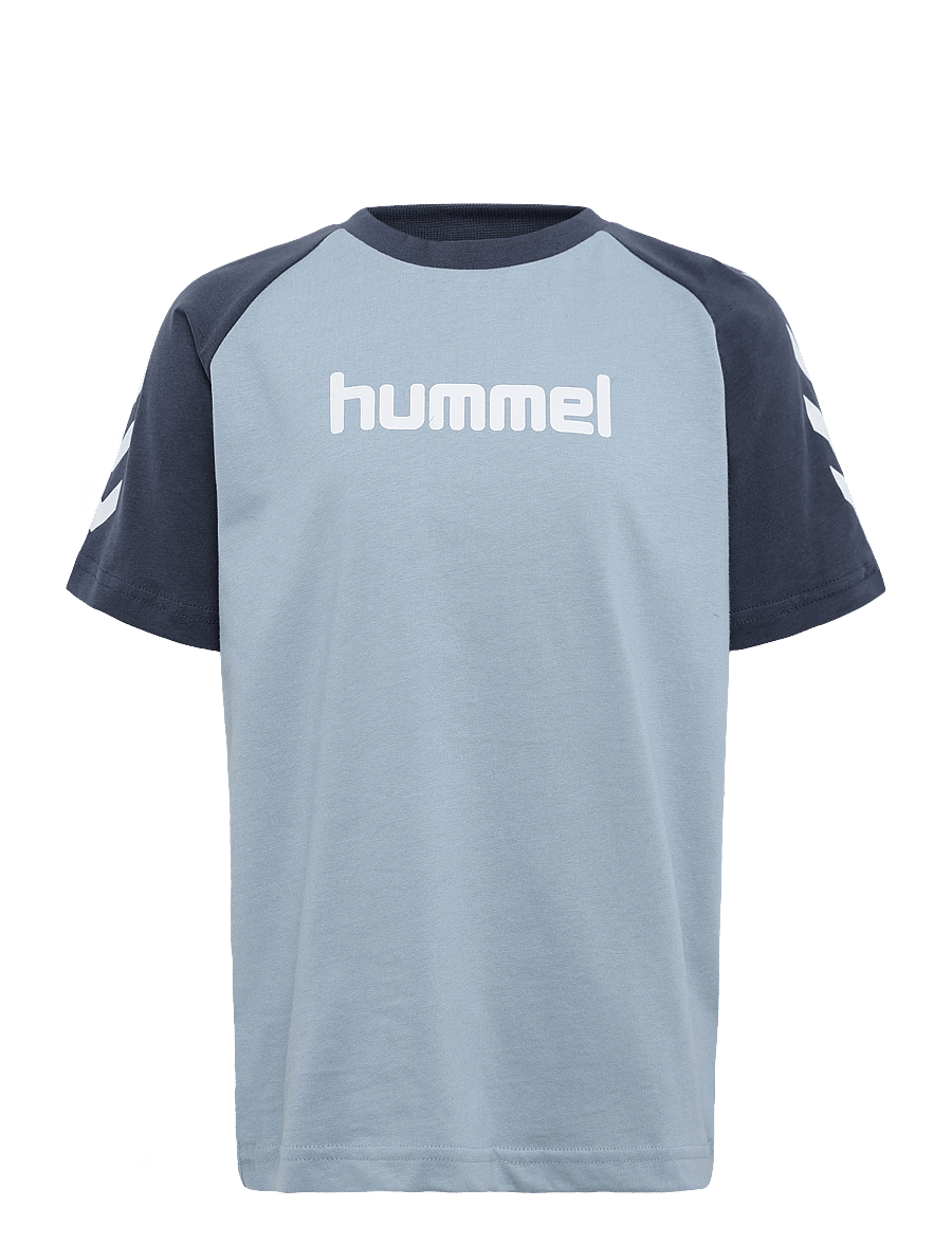 Hummel - hmlJR LOGO T-SHIRT S/S - sporttoppar - dusty blue - 0