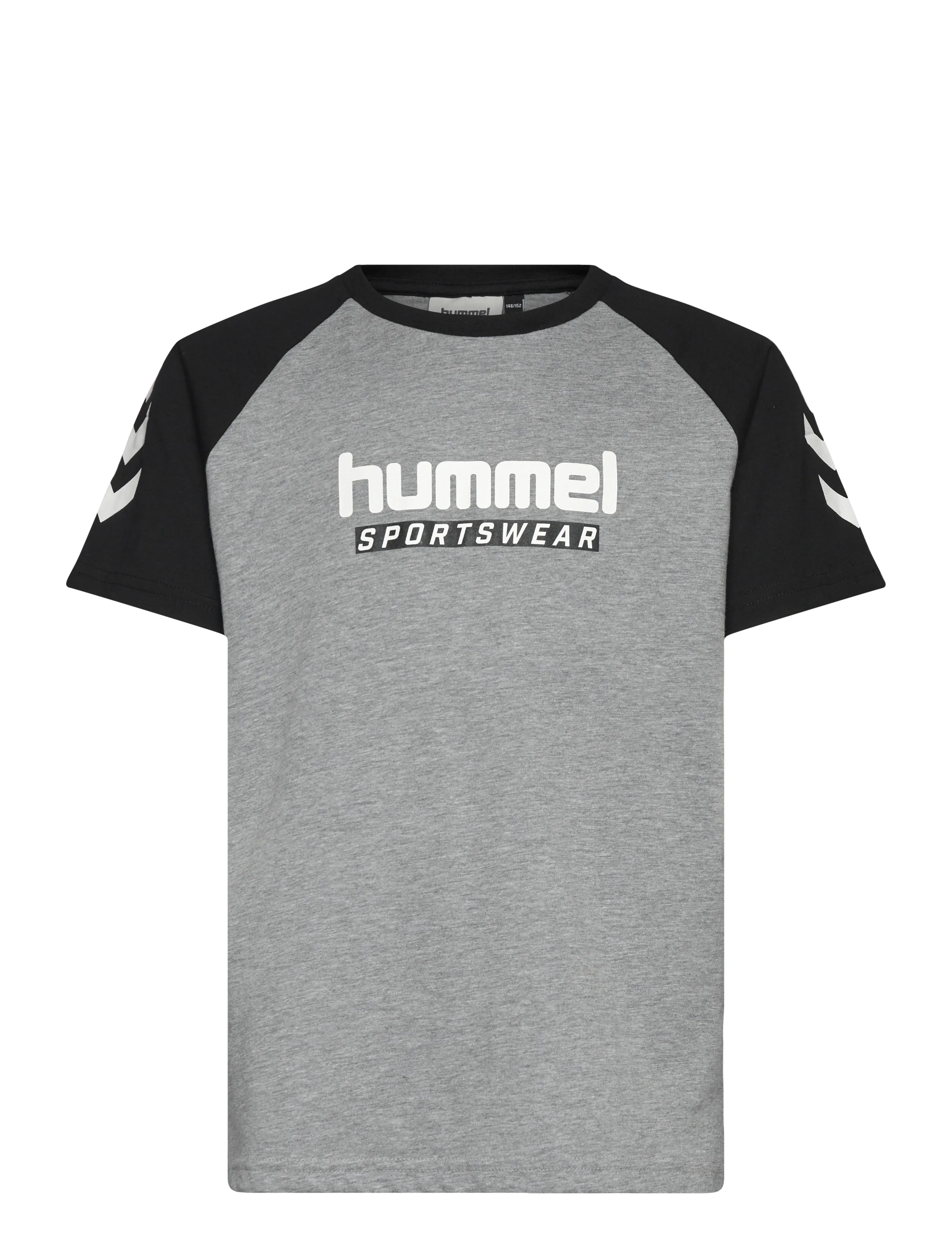 Hummel hmlJR LOGO T-SHIRT S/S - Kortærmede T-shirts - GREY MELANGE / grey