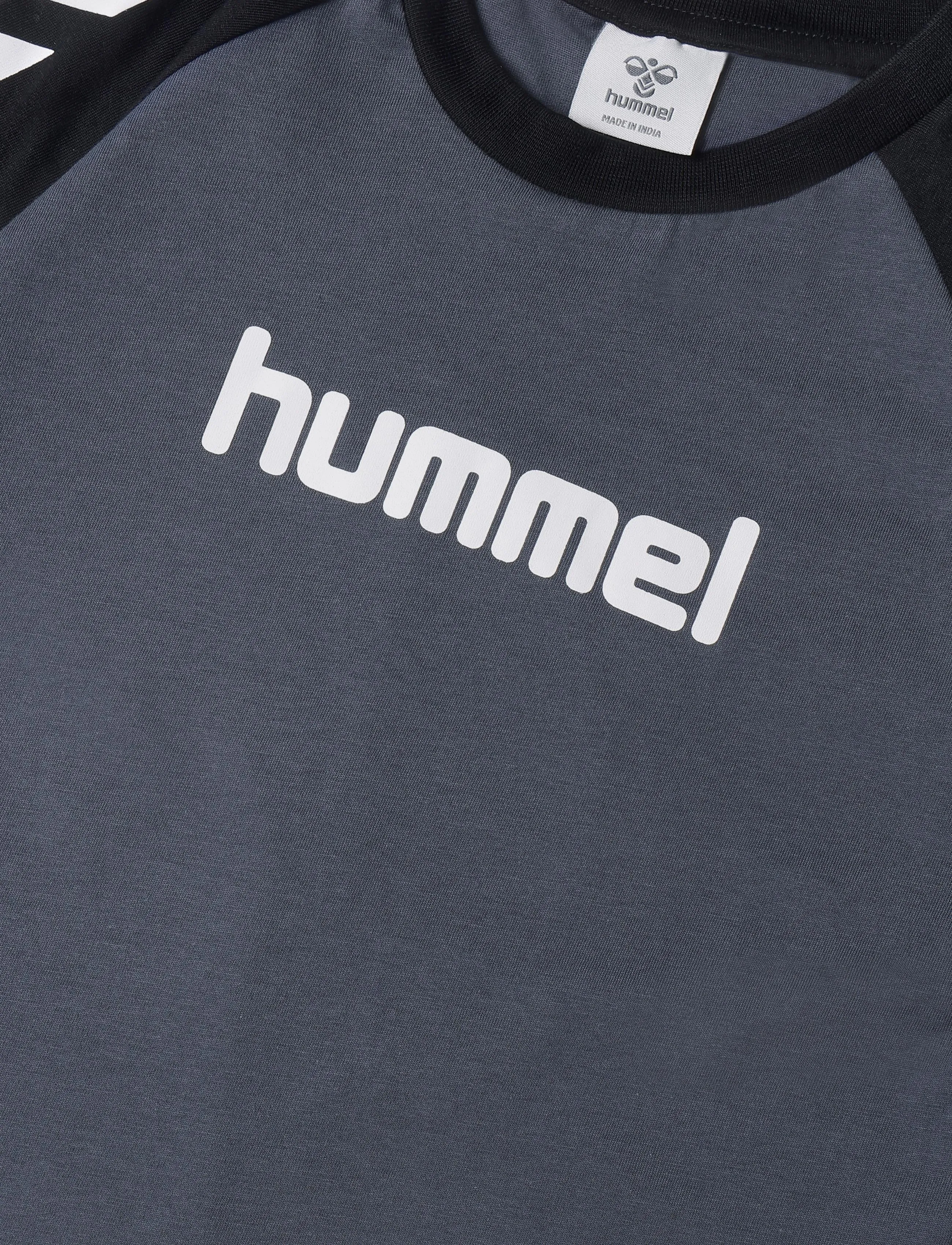 Hummel - hmlJR LOGO T-SHIRT S/S - sportoberteile - ombre blue - 2