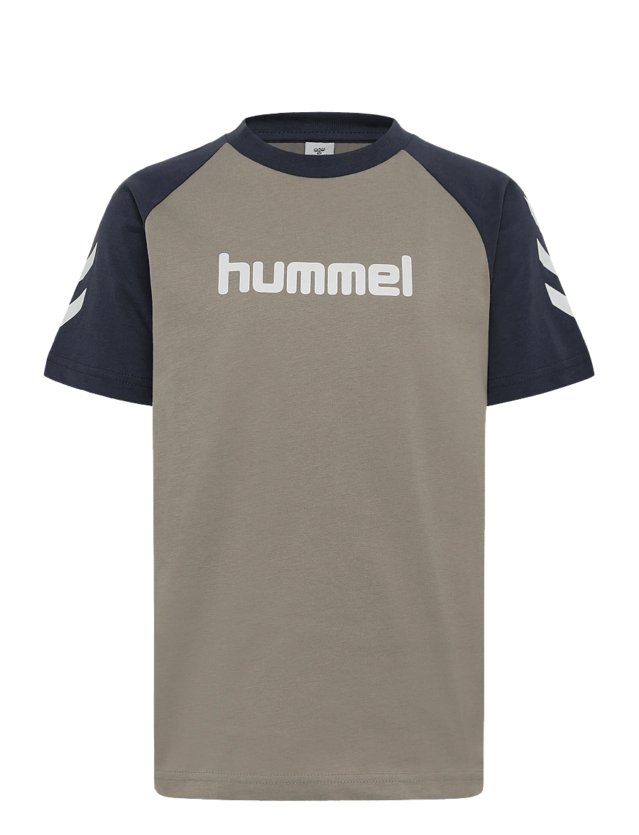 Hummel - hmlJR LOGO T-SHIRT S/S - sporttoppar - vintage khaki - 0