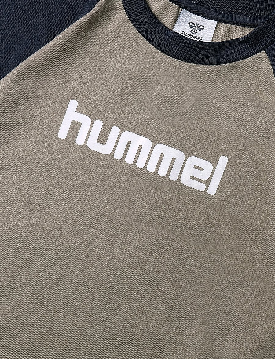 Hummel - hmlJR LOGO T-SHIRT S/S - sporttoppar - vintage khaki - 2