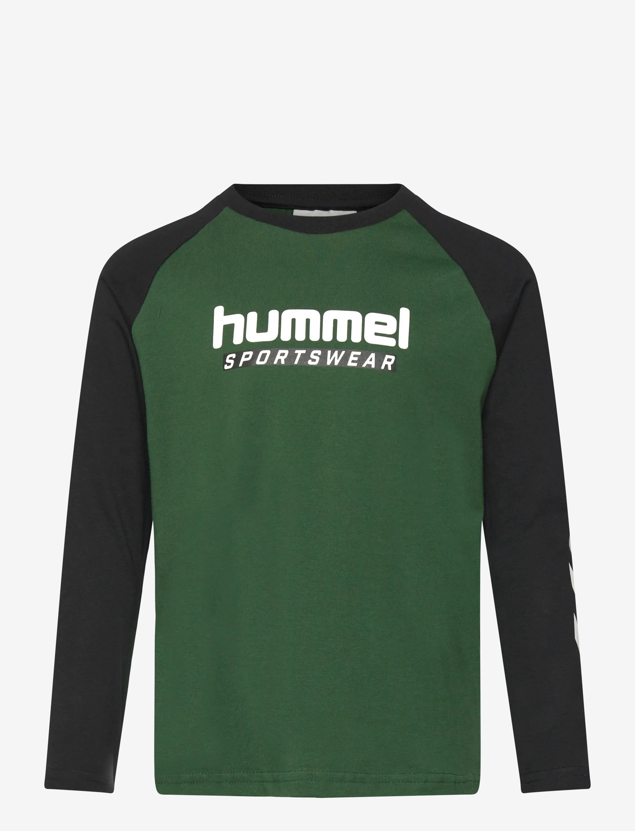 Hummel - hmlJR LOGO T-SHIRT L/S - t-krekli ar garām piedurknēm - dark green - 1