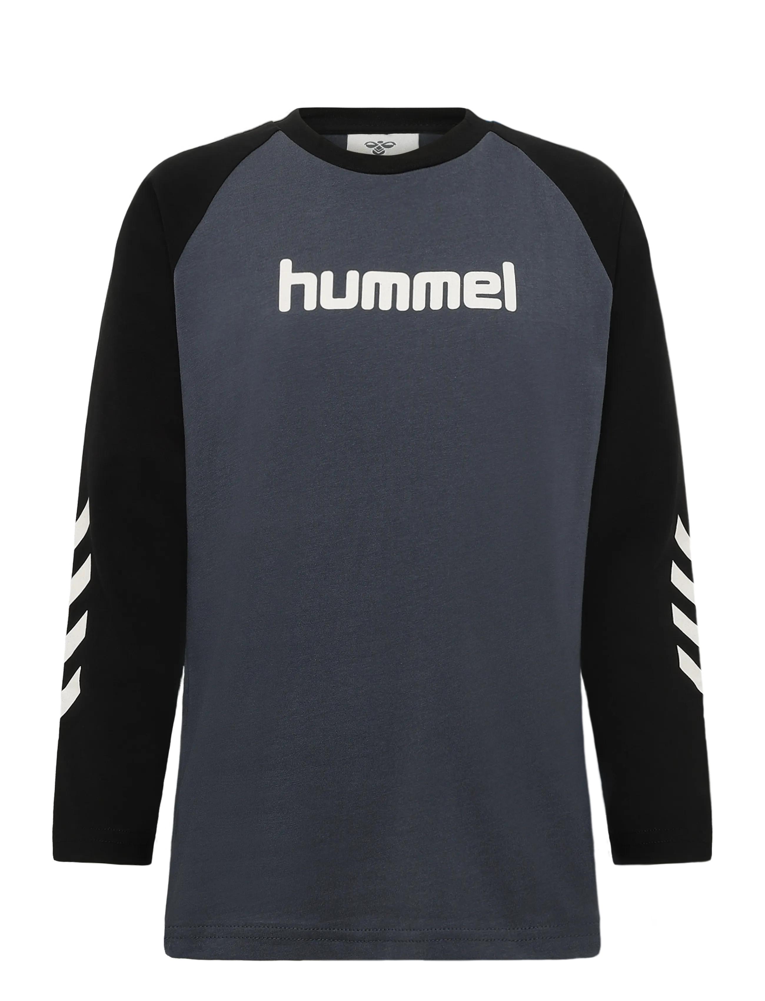 Hummel Hmljr Logo T-Shirt L/S, 158/164, Navy, T-Shirts > Langærmede T-shirts, Børn