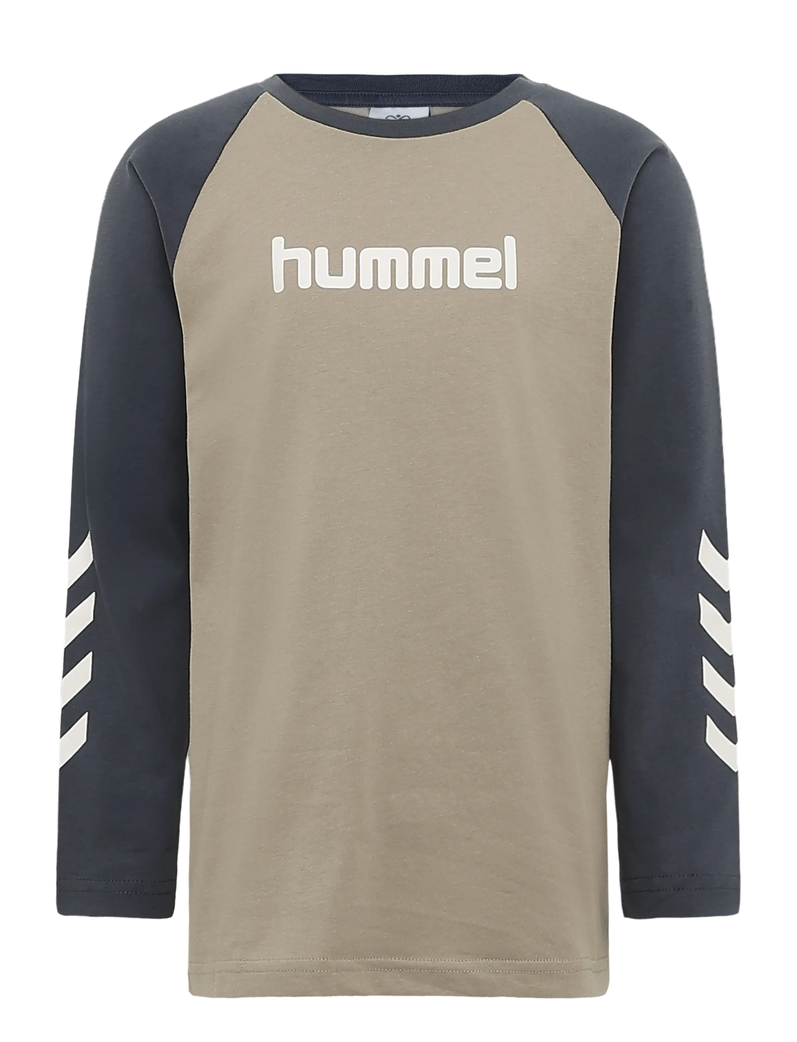 Hummel hmlJR LOGO T-SHIRT L/S - T-särgid - VINTAGE KHAKI / beige