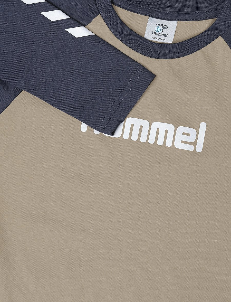 Hummel - hmlJR LOGO T-SHIRT L/S - langærmede t-shirts - vintage khaki - 2