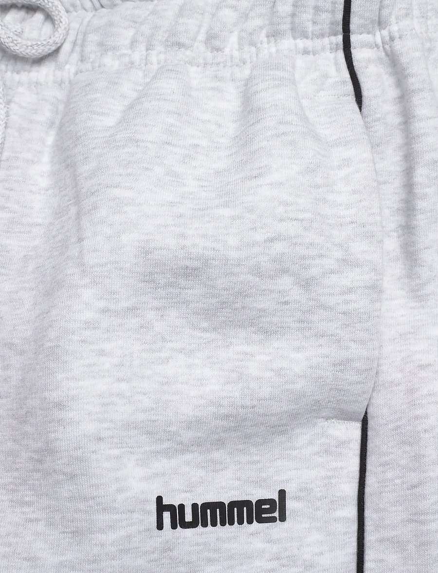 Hummel - hmlJR LOOSE SWEATPANT PIPING - sweatpants - light grey melange/black - 3