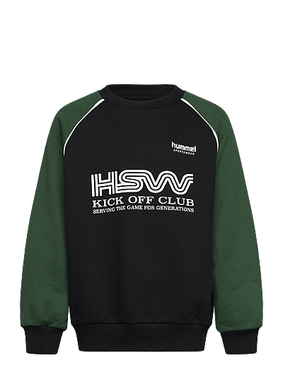 Hummel hmlJR OVERSIZED CREW HSW - Sweatshirts - DARK GREEN / black