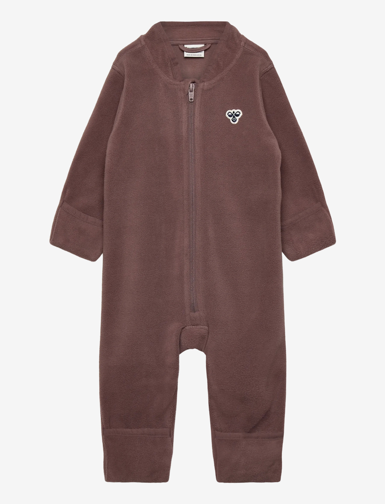 Hummel - hmlMINI FLEECE ZIP SUIT BEE - långärmade bodysuits - peppercorn - 0