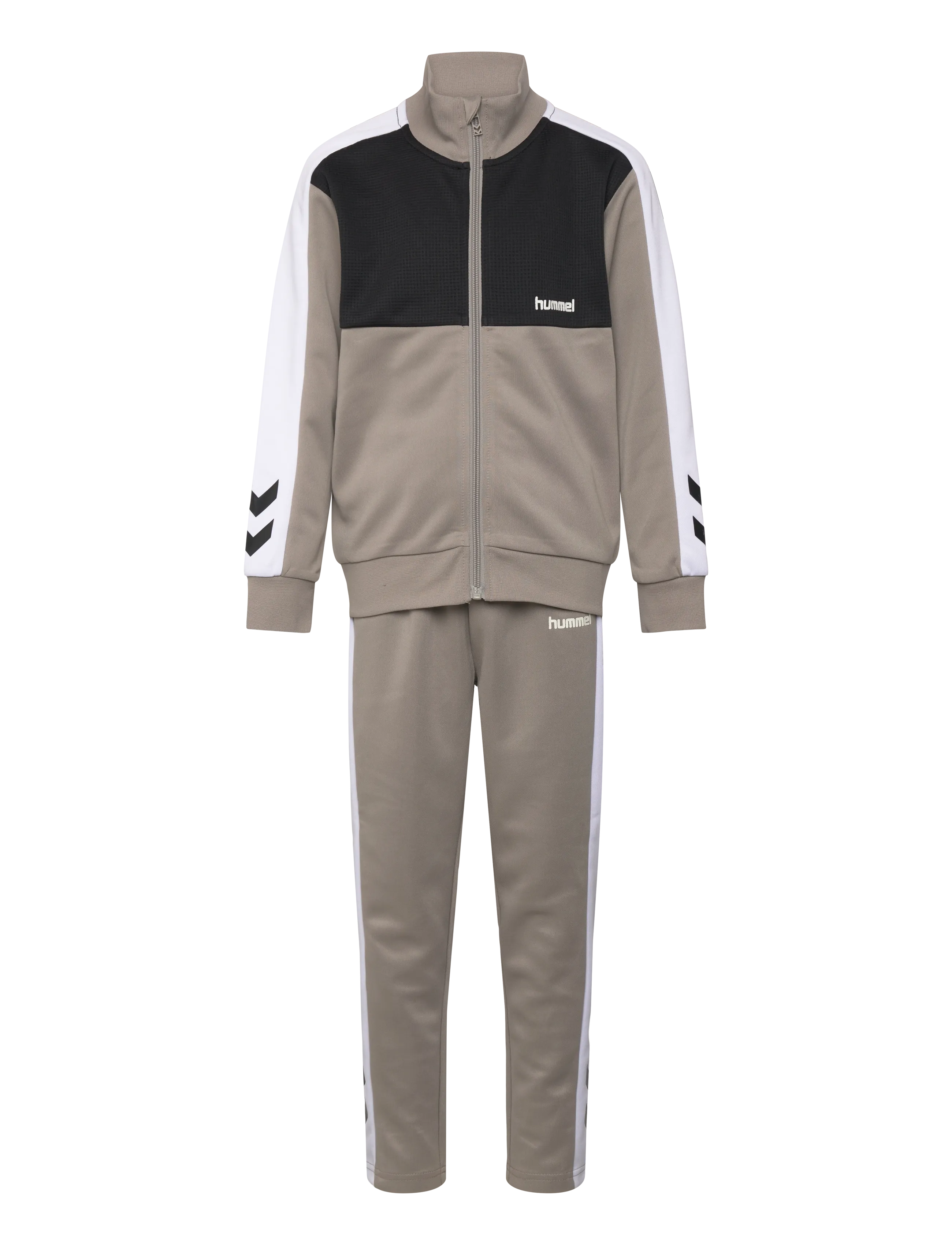 Hummel hmlJR COLORBLOCK TRACKSUIT - Shop by age - ROCK RIDGE / beige