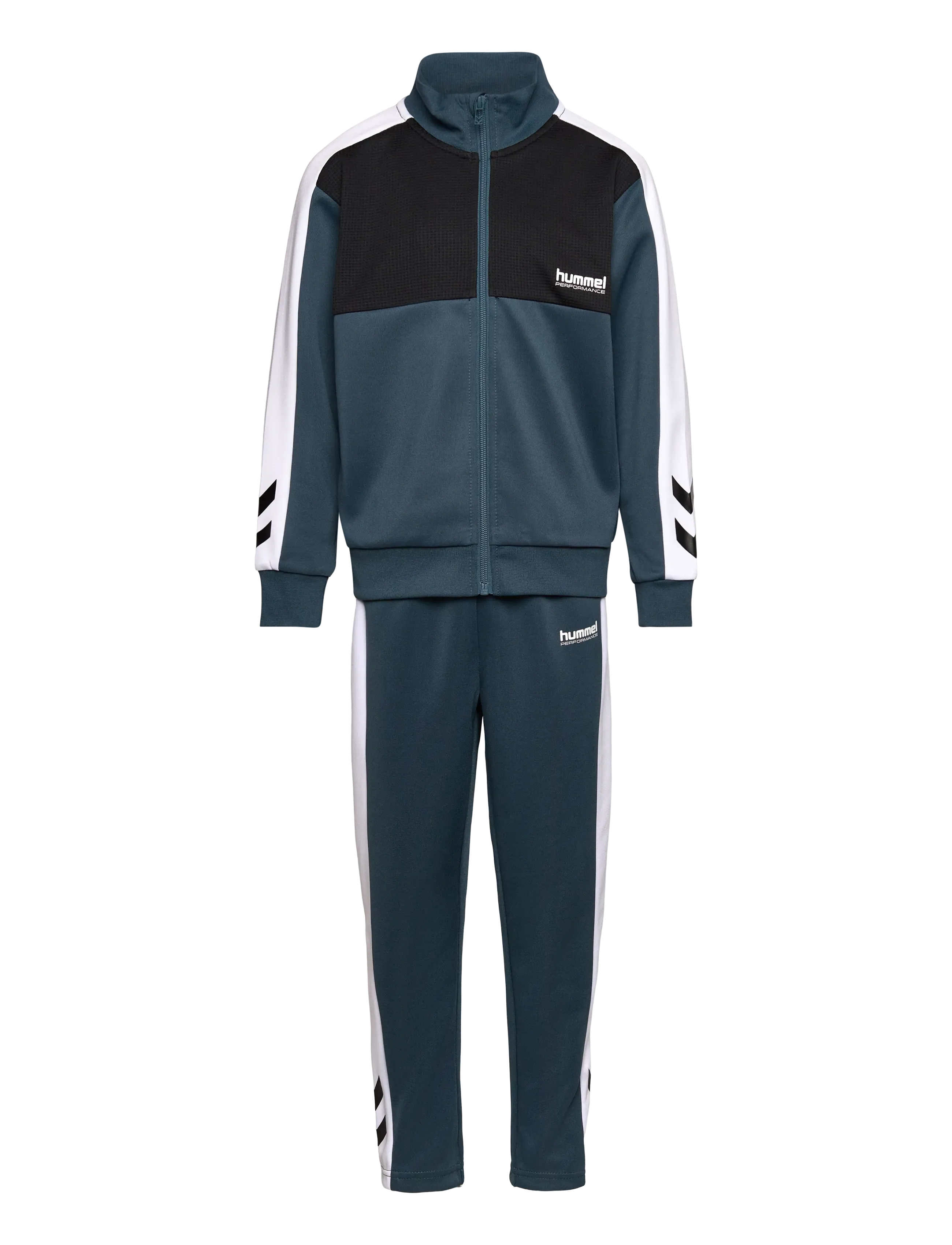 Hummel Hmljr Colorblock Tracksuit, 140, Sets, Blau - Tracksuits, Kinder