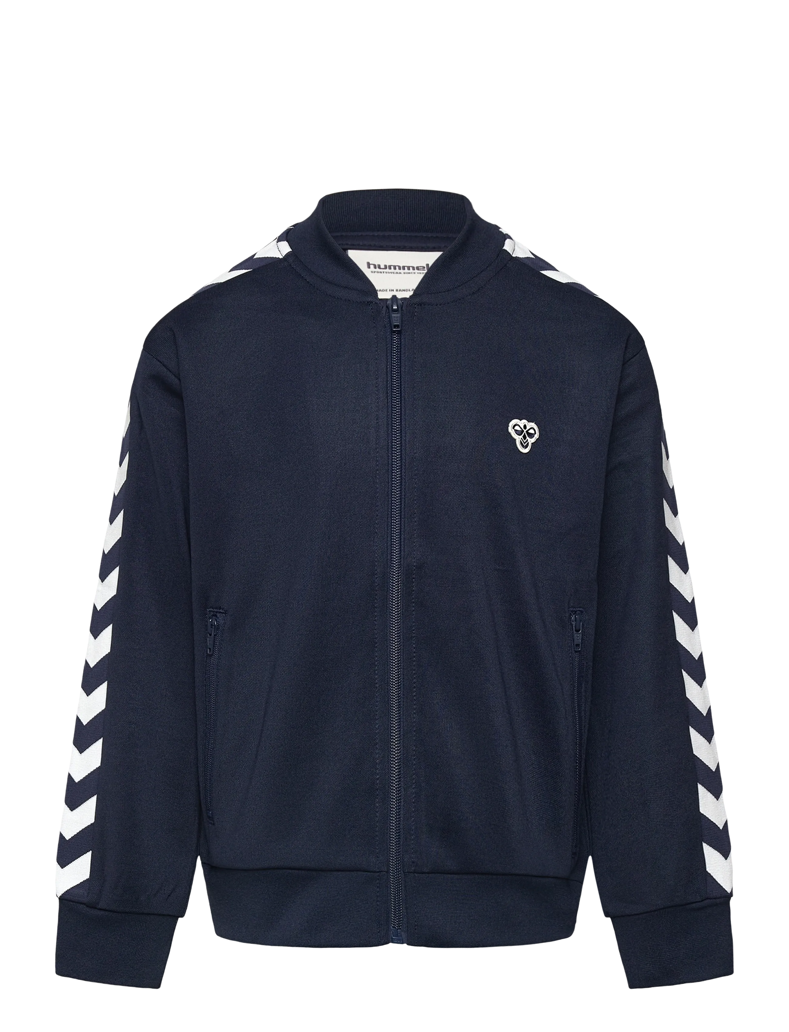 Hummel Hmljr Archive Reg Poly Zip Jacket, 110/116, Sweatshirts & Hoodies, Marineblau - Sweatshirts, Kinder