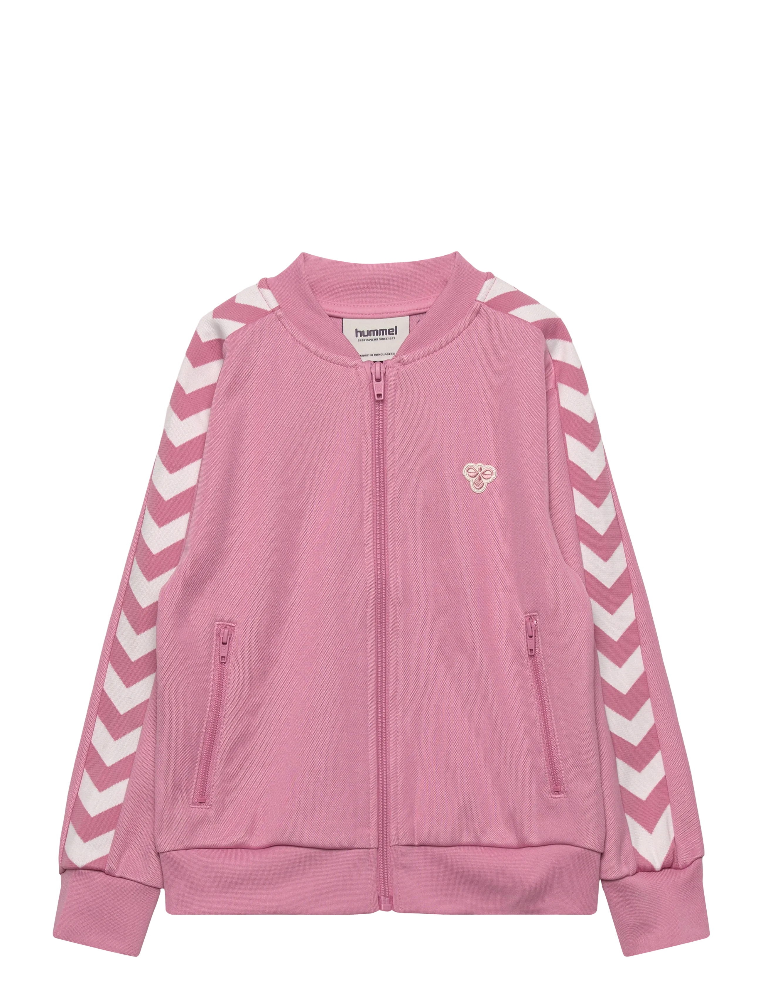 Hummel hmlJR ARCHIVE REG POLY ZIP JACKET - Tøj - POLIGNAC / pink/rose