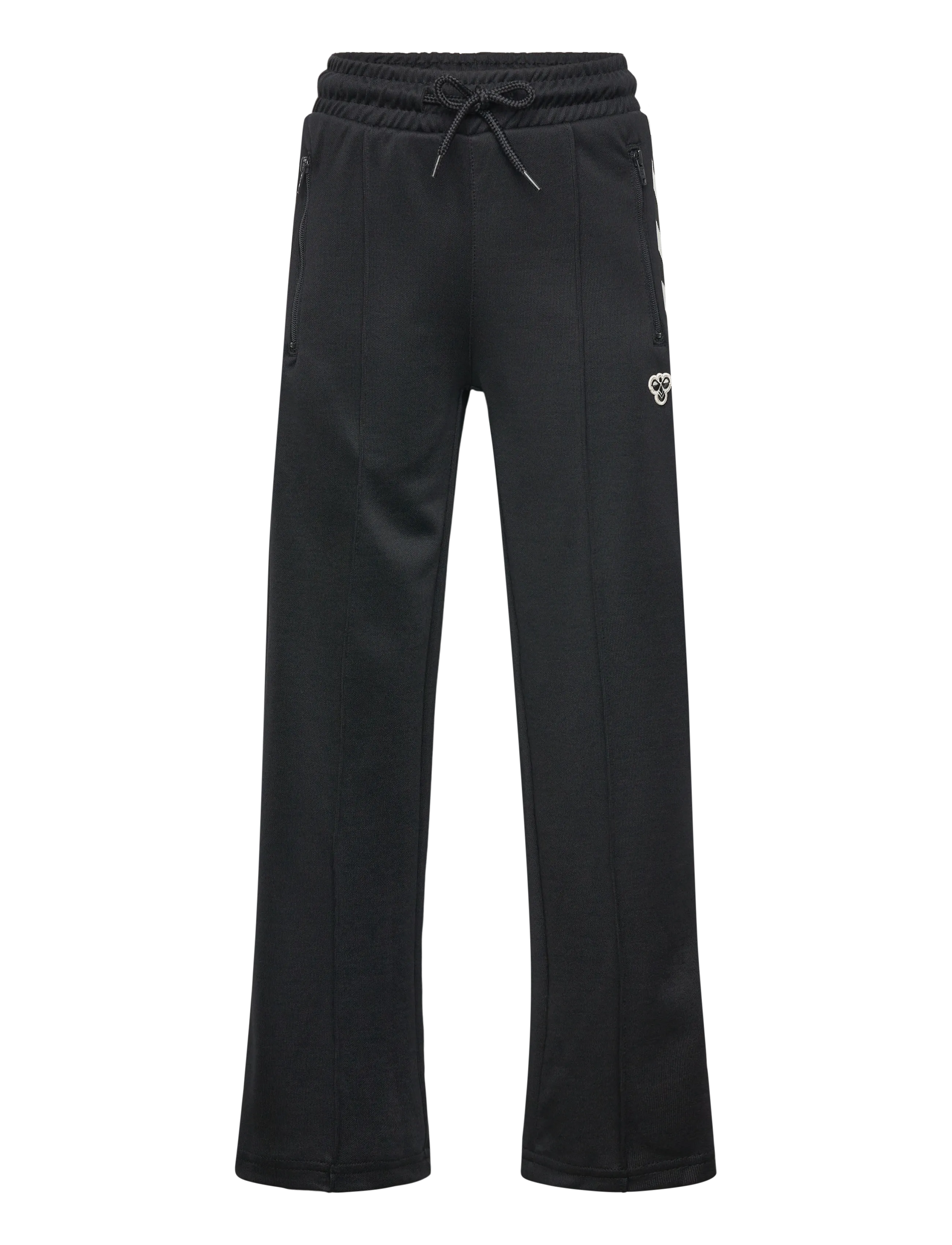 Hummel Hmljr Archive Wide Leg Poly Pants, 104, Unterteile, Schwarz - Sweatpants, Kinder
