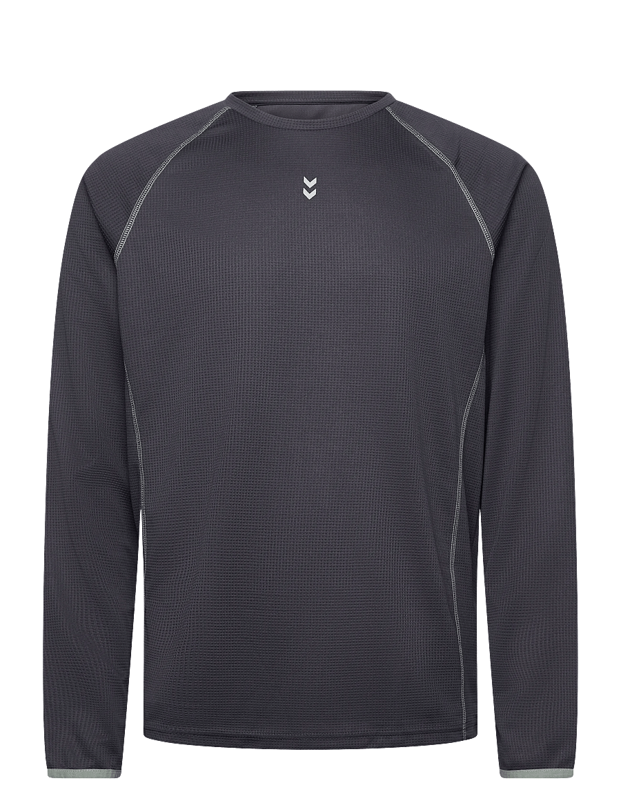 Hummel - hmlPULSE PERFORMANCE MIDLAYER - langærmede t-shirts - ebony - 0