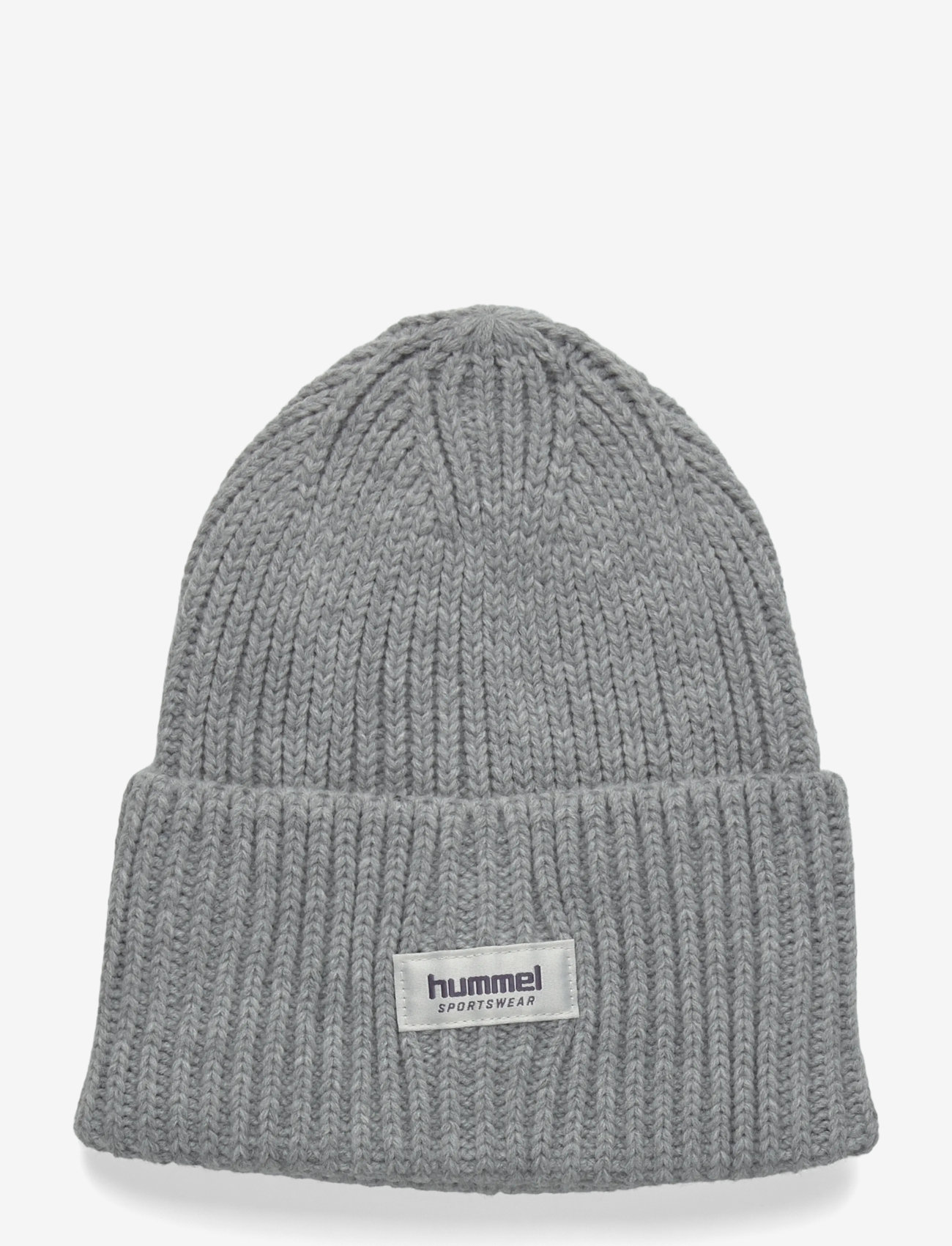 Hummel - hmlJR HEAVY RIB KNIT BEANIE - beanies - grey melange - 0