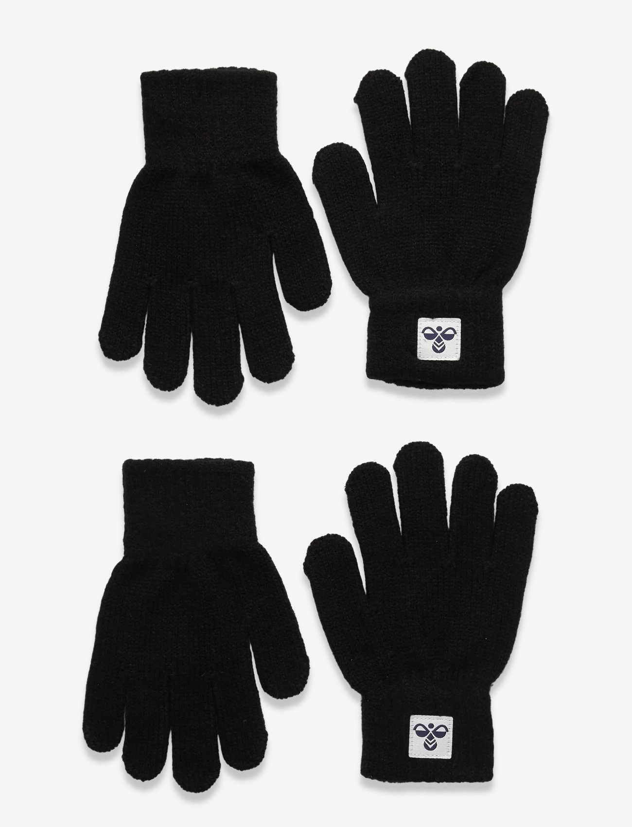 Hummel - hmlJR KNIT GLOVES 2-PACK - handsker - black - 0