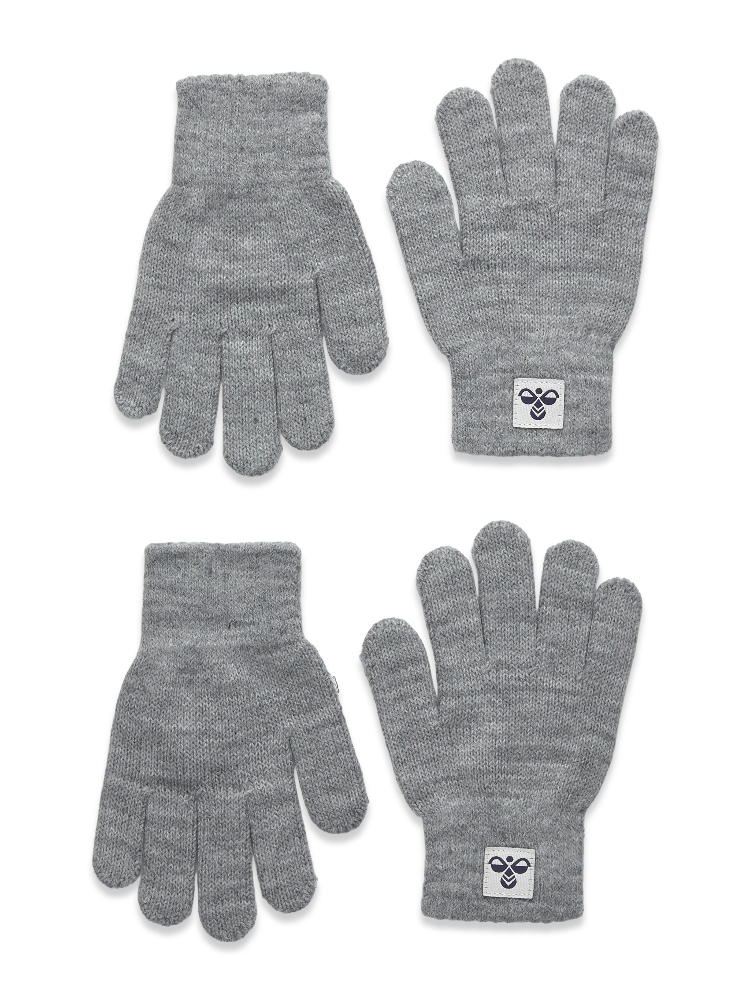 Hummel hmlJR KNIT GLOVES 2-PACK - Hummel - GREY MELANGE / grey