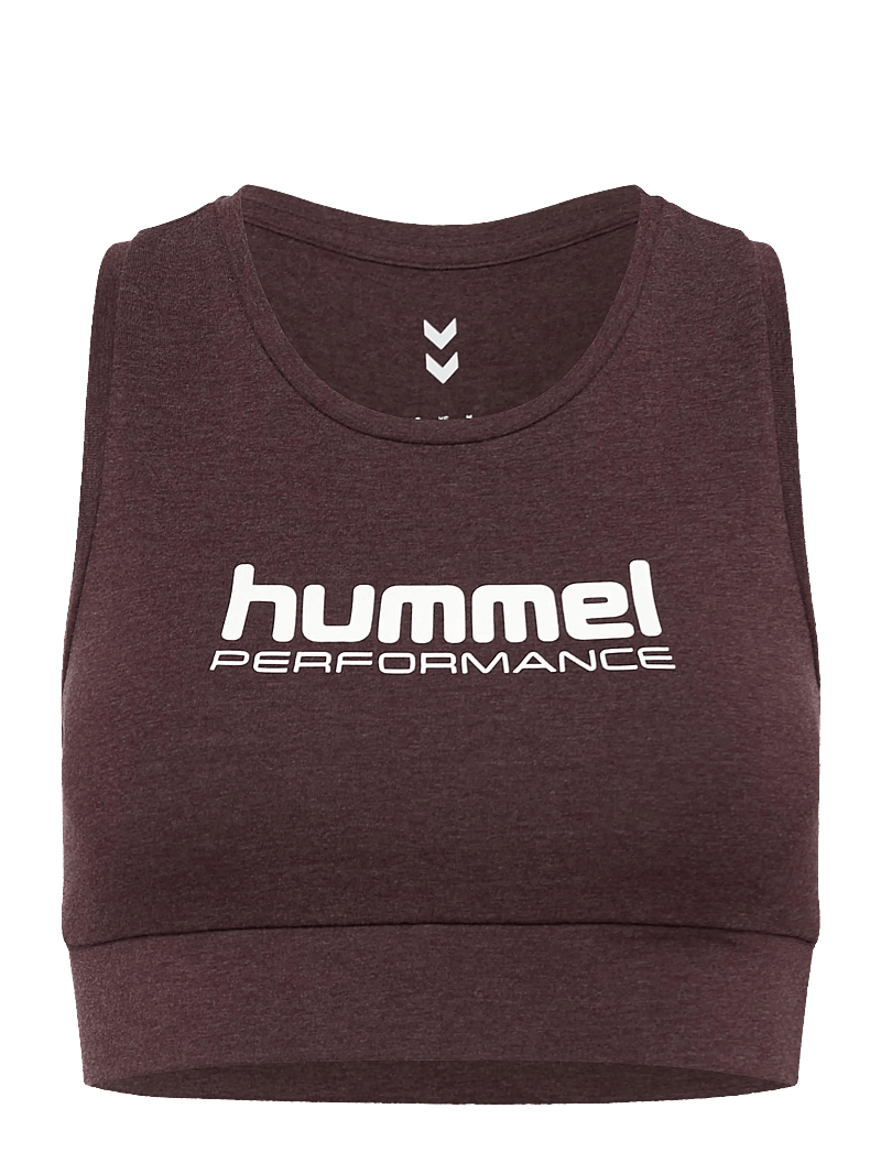 Hummel - hmlPULSE LOGO LIGHT SUPPORT BRA - sport-bhs - fudge melange - 0