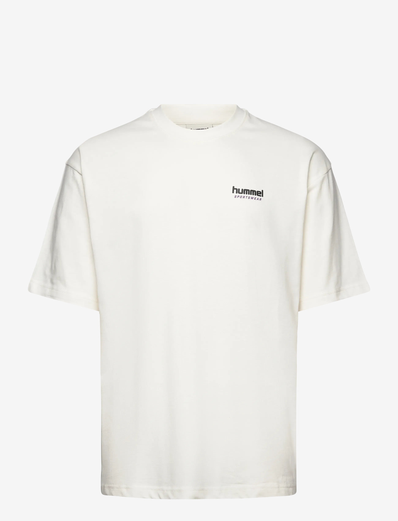 Hummel - hmlLOOSE T-SHIRT S/S WHISTLE - koszulki i t-shirty - blanc de blanc/royal purple - 0