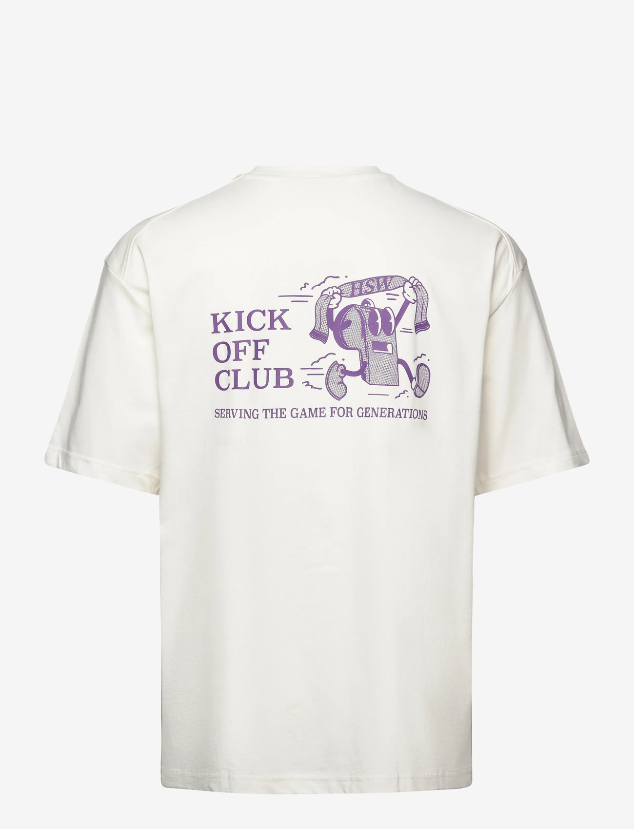 Hummel - hmlLOOSE T-SHIRT S/S WHISTLE - koszulki i t-shirty - blanc de blanc/royal purple - 1