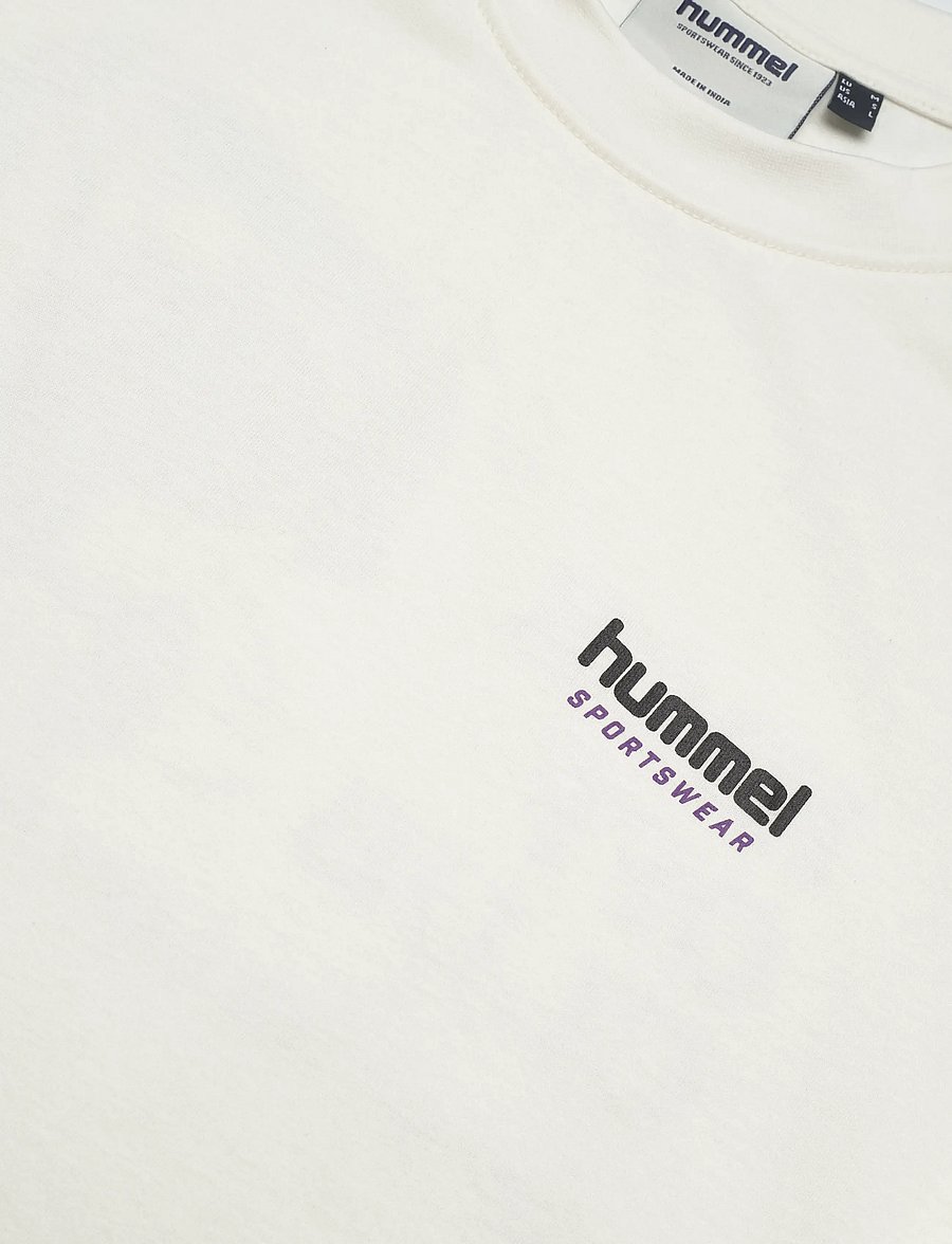 Hummel - hmlLOOSE T-SHIRT S/S WHISTLE - alussärgid ja t-särgid - blanc de blanc/royal purple - 2