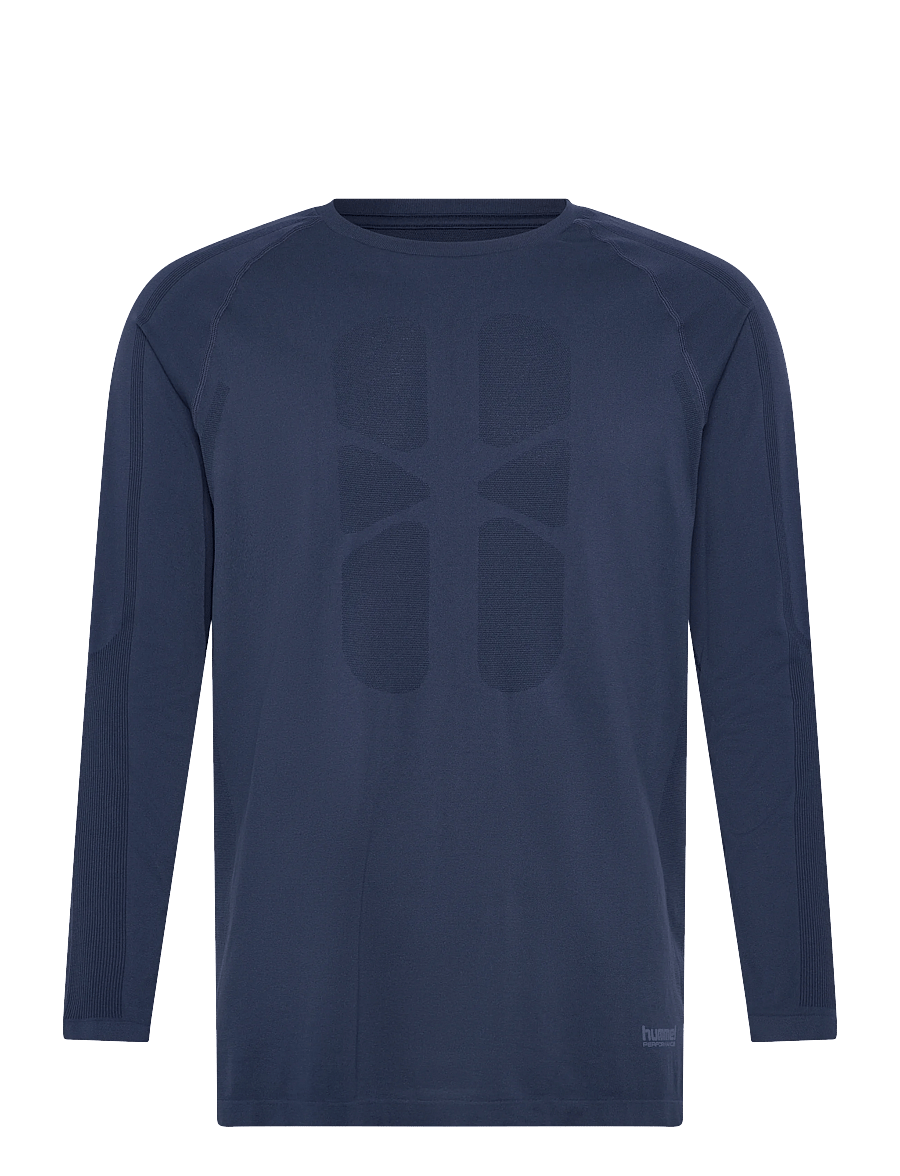 Hummel - hmlHIIT SEAMLESS T-SHIRT L/S - langarmshirts - dress blues - 0